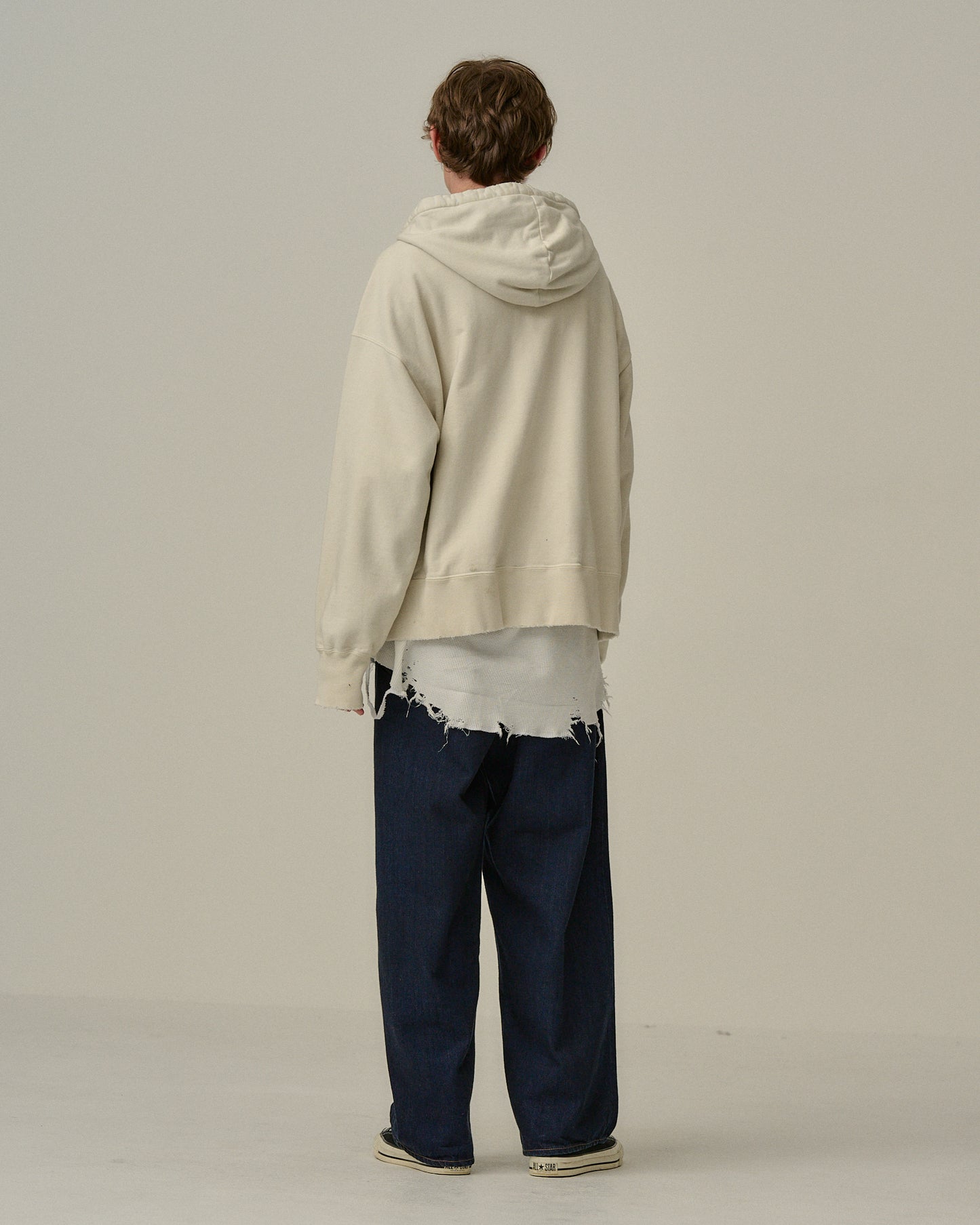 HALF ZIP HOODIE(GRAY)