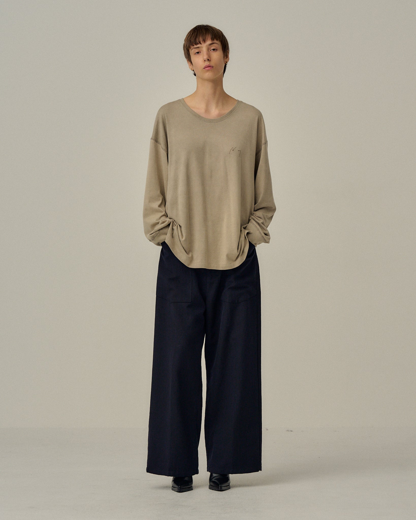 W/S BAKER PANTS(NAVY) – ANCELLM
