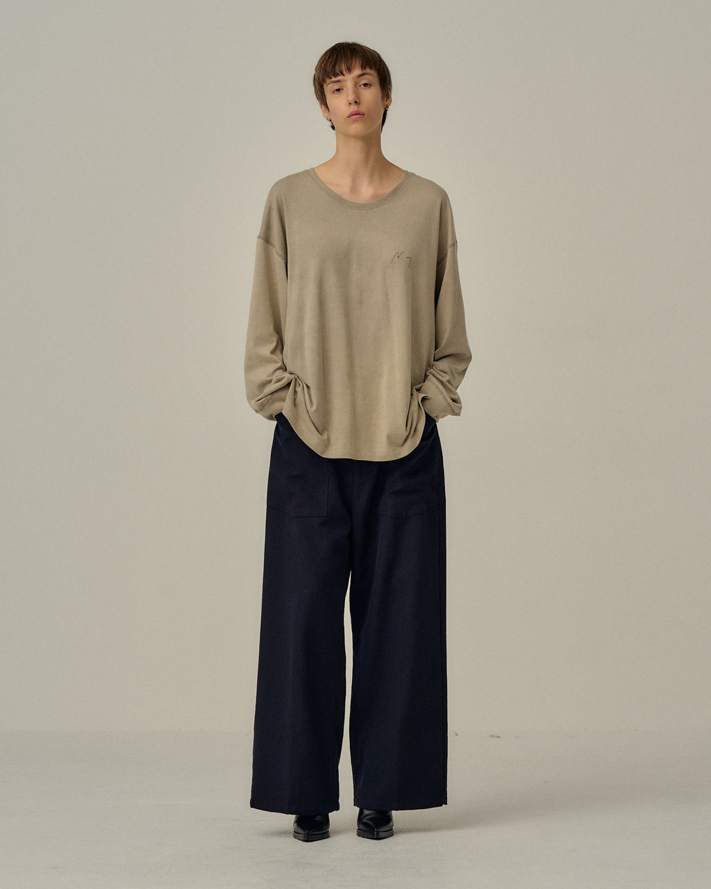 W/S BAKER PANTS(NAVY)
