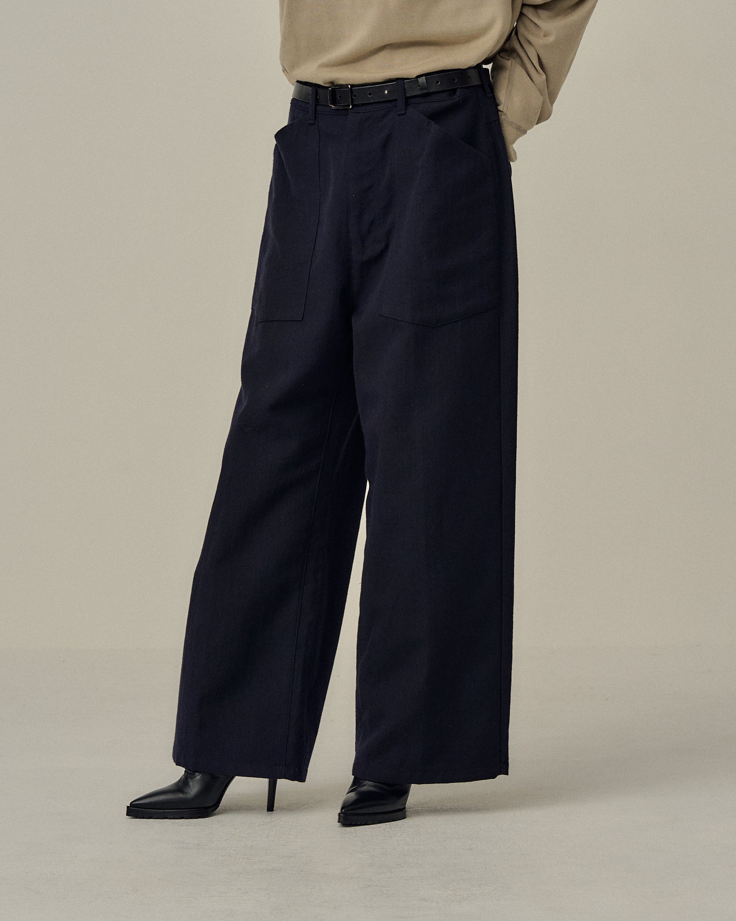 W/S BAKER PANTS(NAVY)