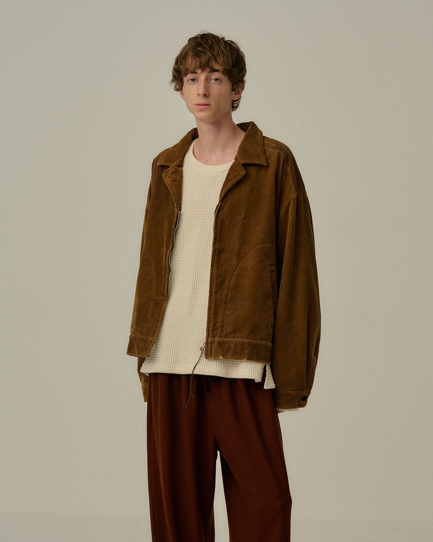 CORDUROY ZIPUP JACKET(CAMEL)