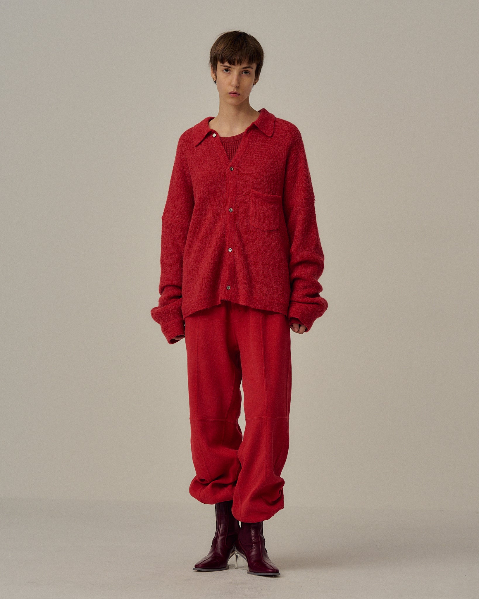 トップス ANCELLM 25AW KIMONO KNIT SHIRT(BROWN)3 KIMONO KNIT SHIRT(BROWN) – ANCELLM