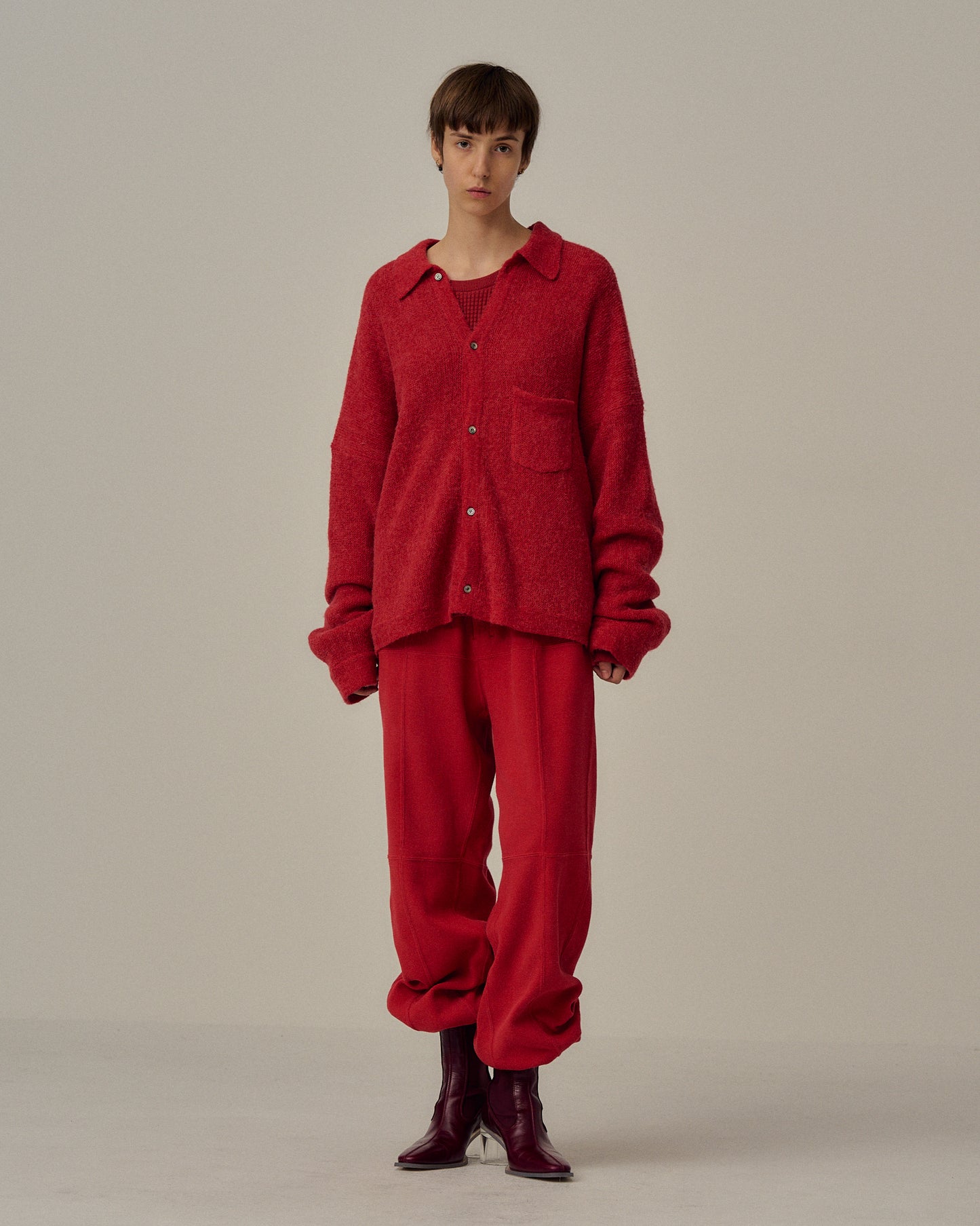 KIMONO KNIT SHIRT(RED)