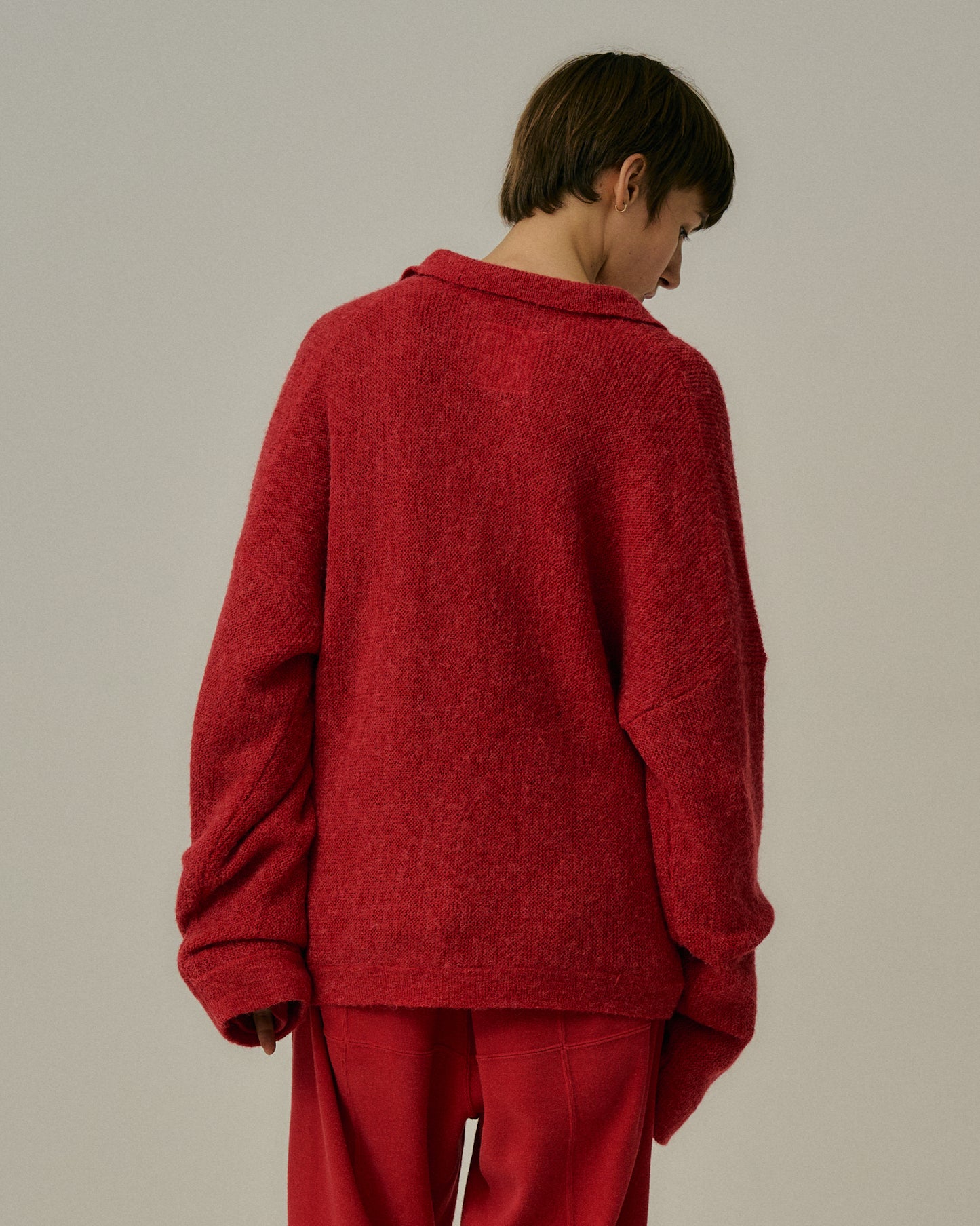 KIMONO KNIT SHIRT(RED)