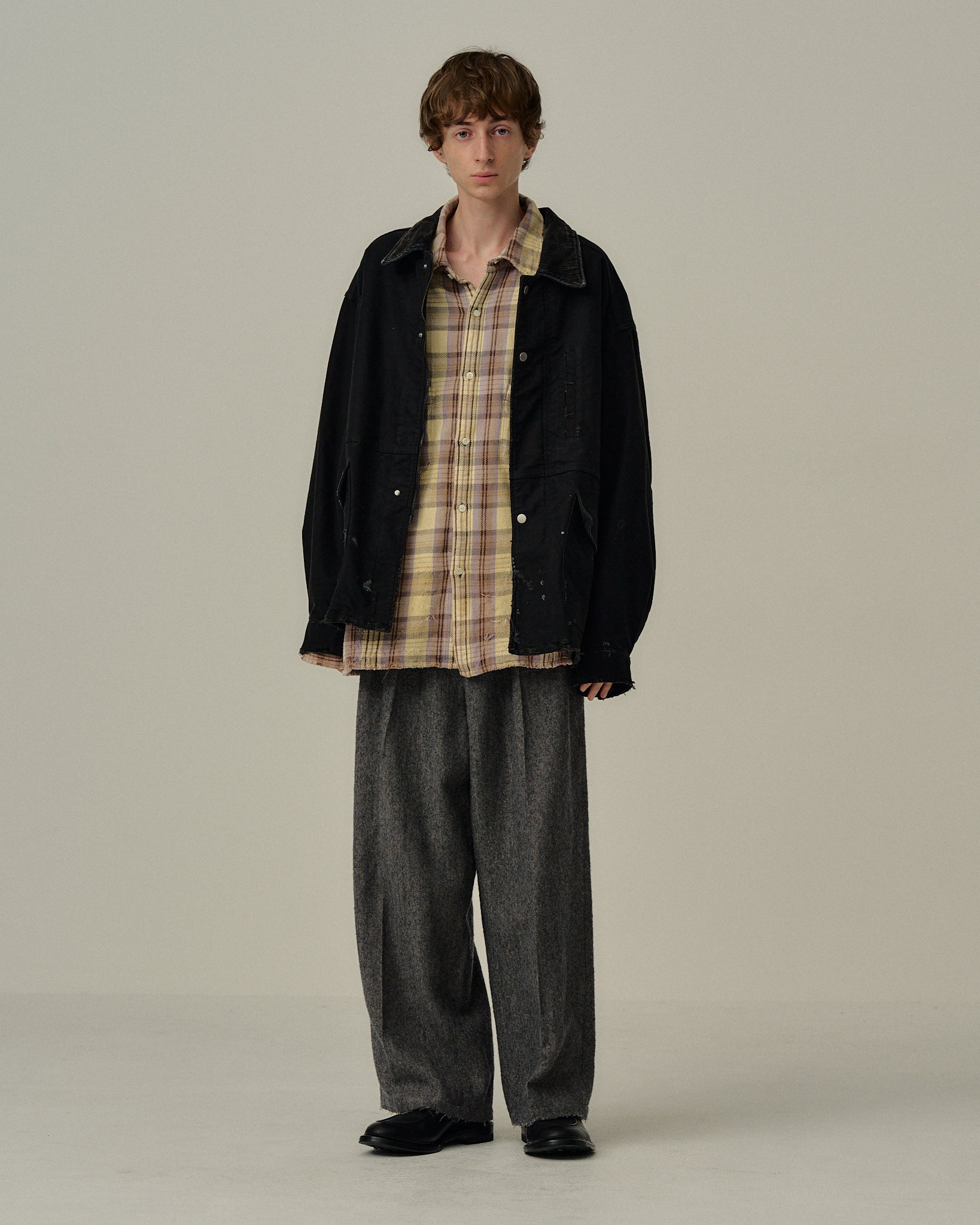 ANCELLM MOLESKIN WORK JACKET ブラック　1 ANCELLM MOLESKIN WORK JACKET ブラック 1 MOLESKIN WORK JACKET