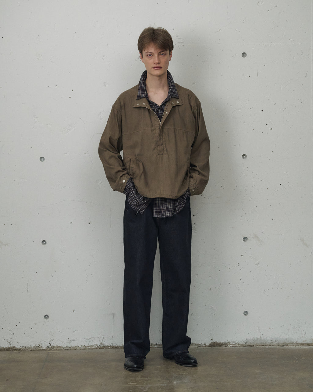 L/N PULLOVER SHIRT(BROWN) – ANCELLM