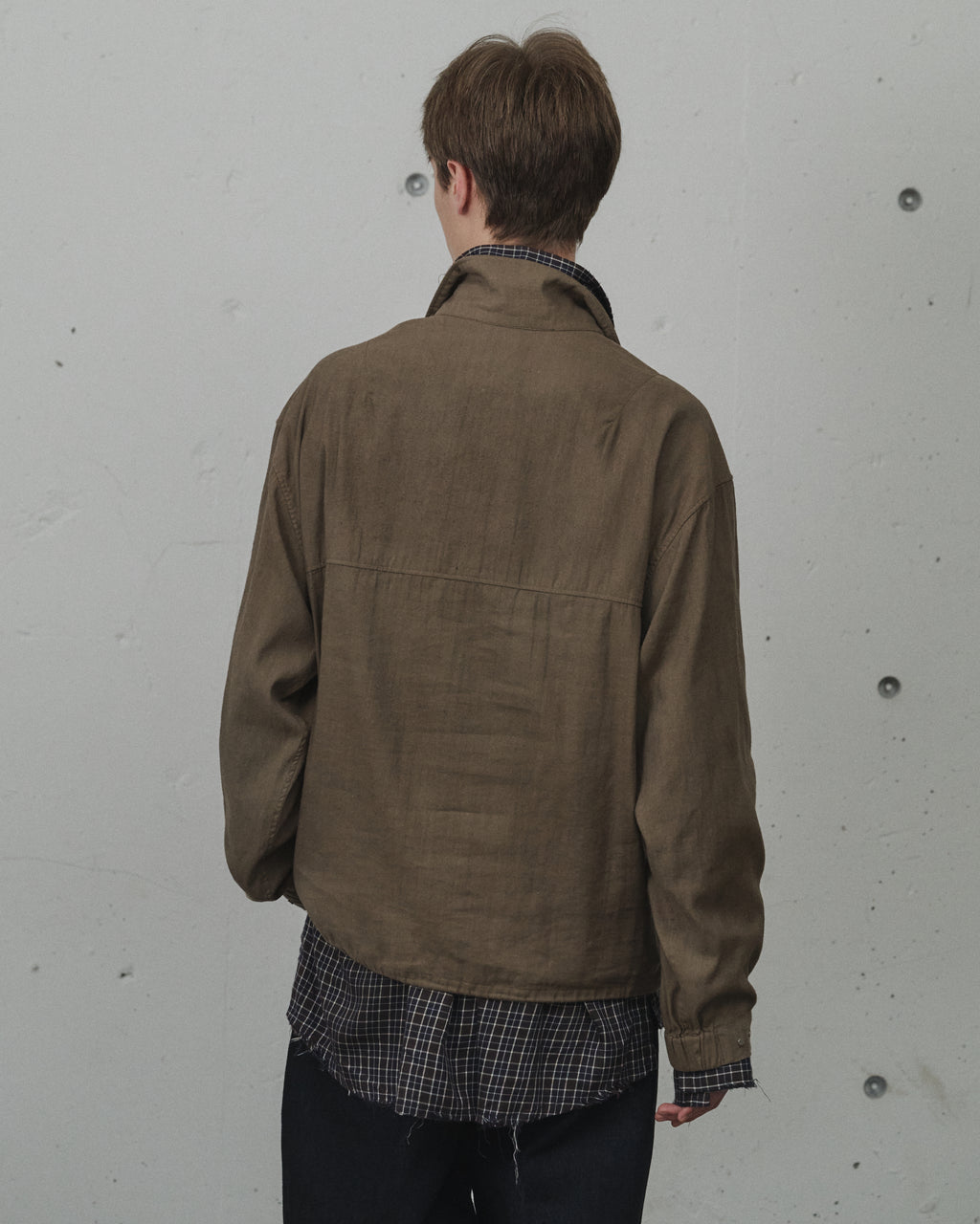ANCELLM wool pullover shirt ブラウン L/N PULLOVER SHIRT(BROWN) – ANCELLM
