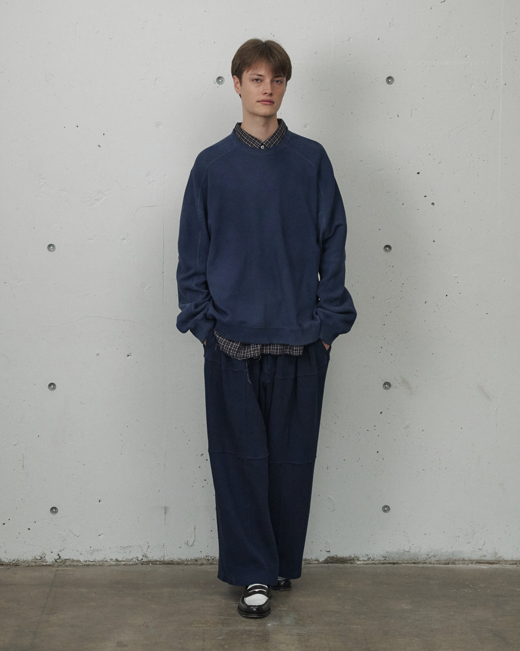 SMOOTH SWEAT SHIRT(D.NAVY)