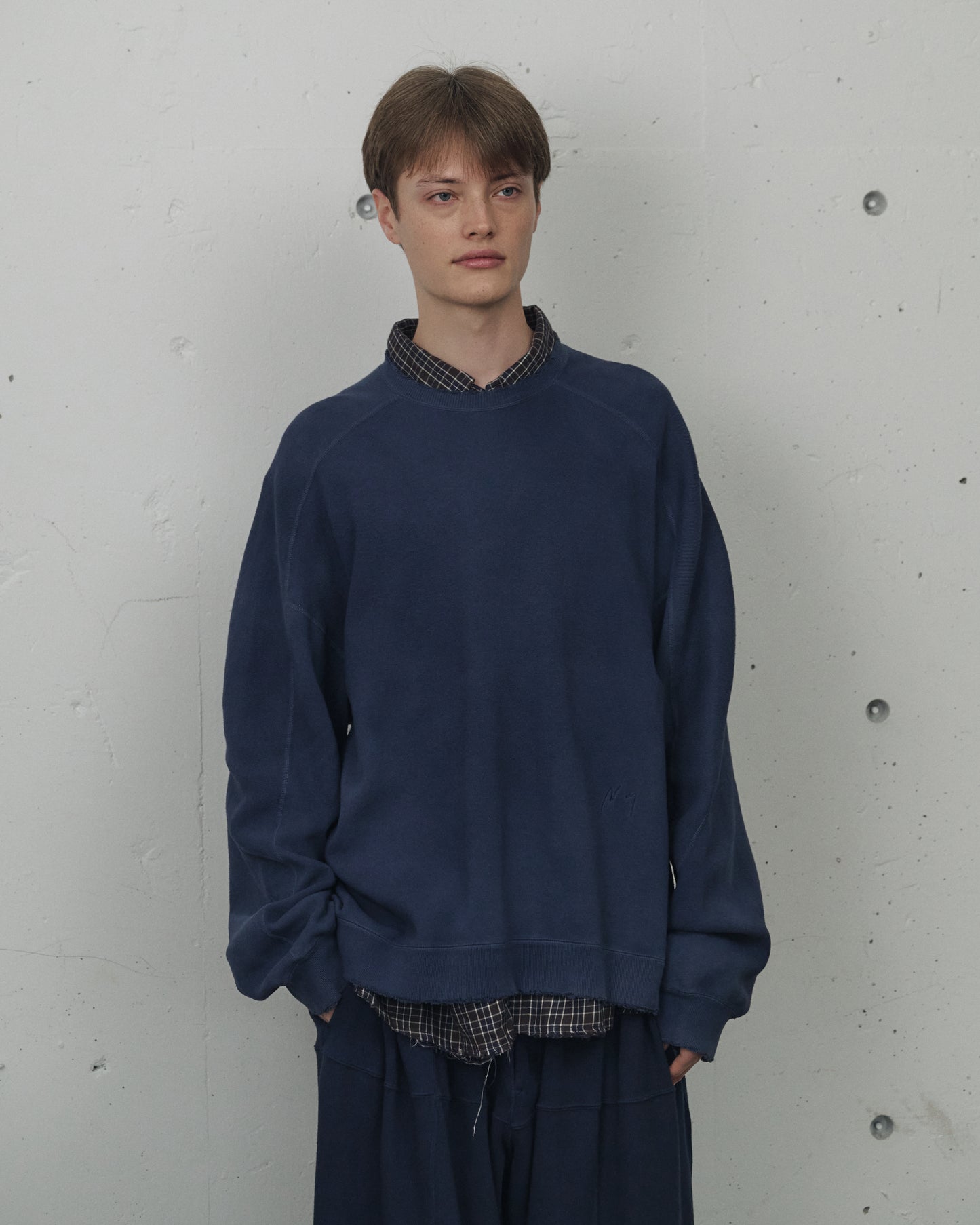 SMOOTH SWEAT SHIRT(D.NAVY)