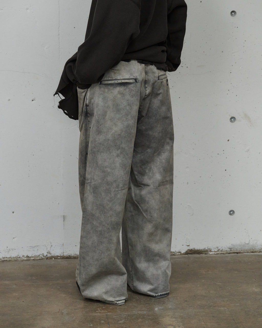 ANCELLM CHINO WIDE SLACKS BLACK サイズ2 CHINO WIDE SLACKS(BLACK) – ANCELLM