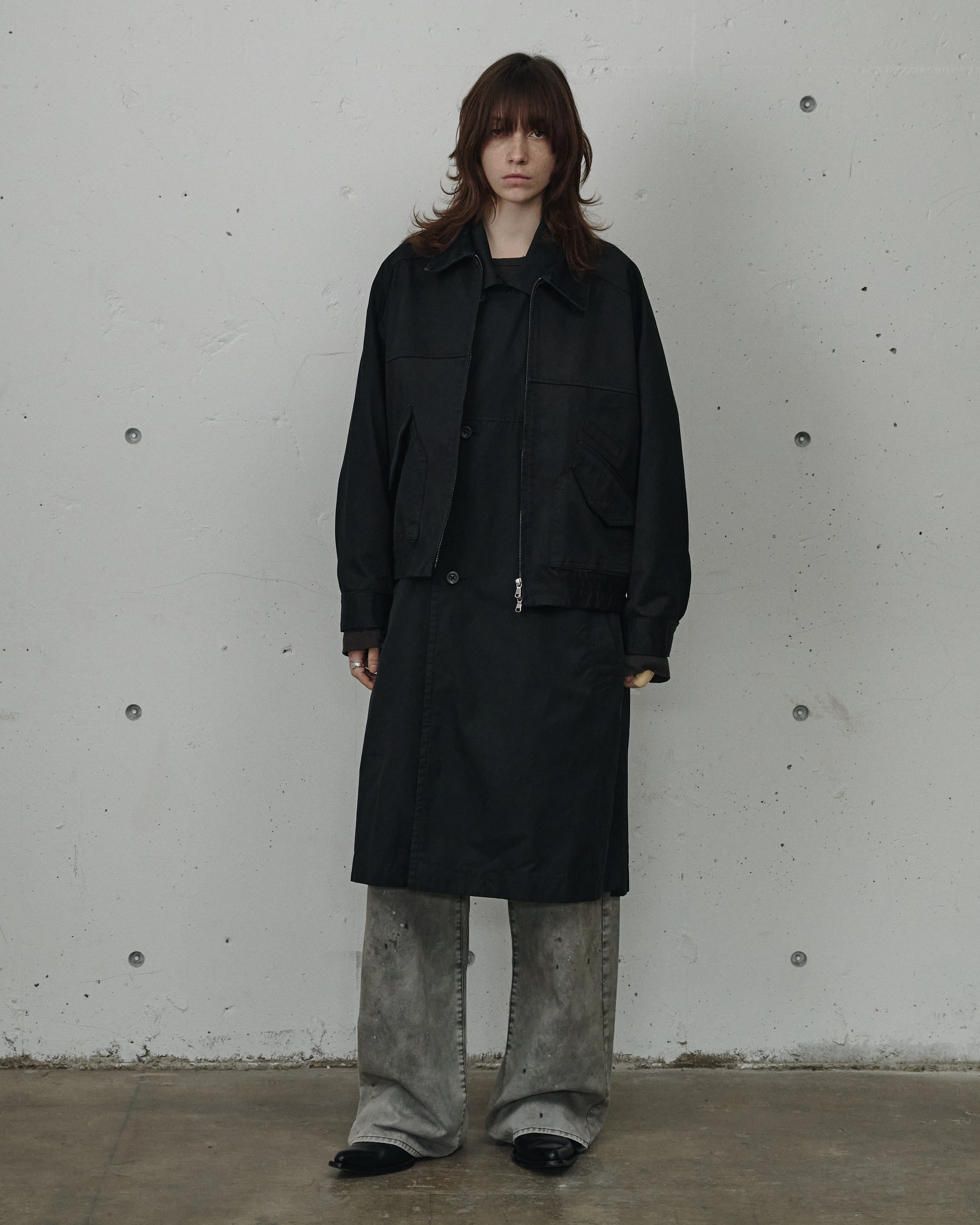 ジャケット・アウター Ancellm 25ss Melange Snap Blouson Black 9sdDVoUjtAYa.jpg?width=768