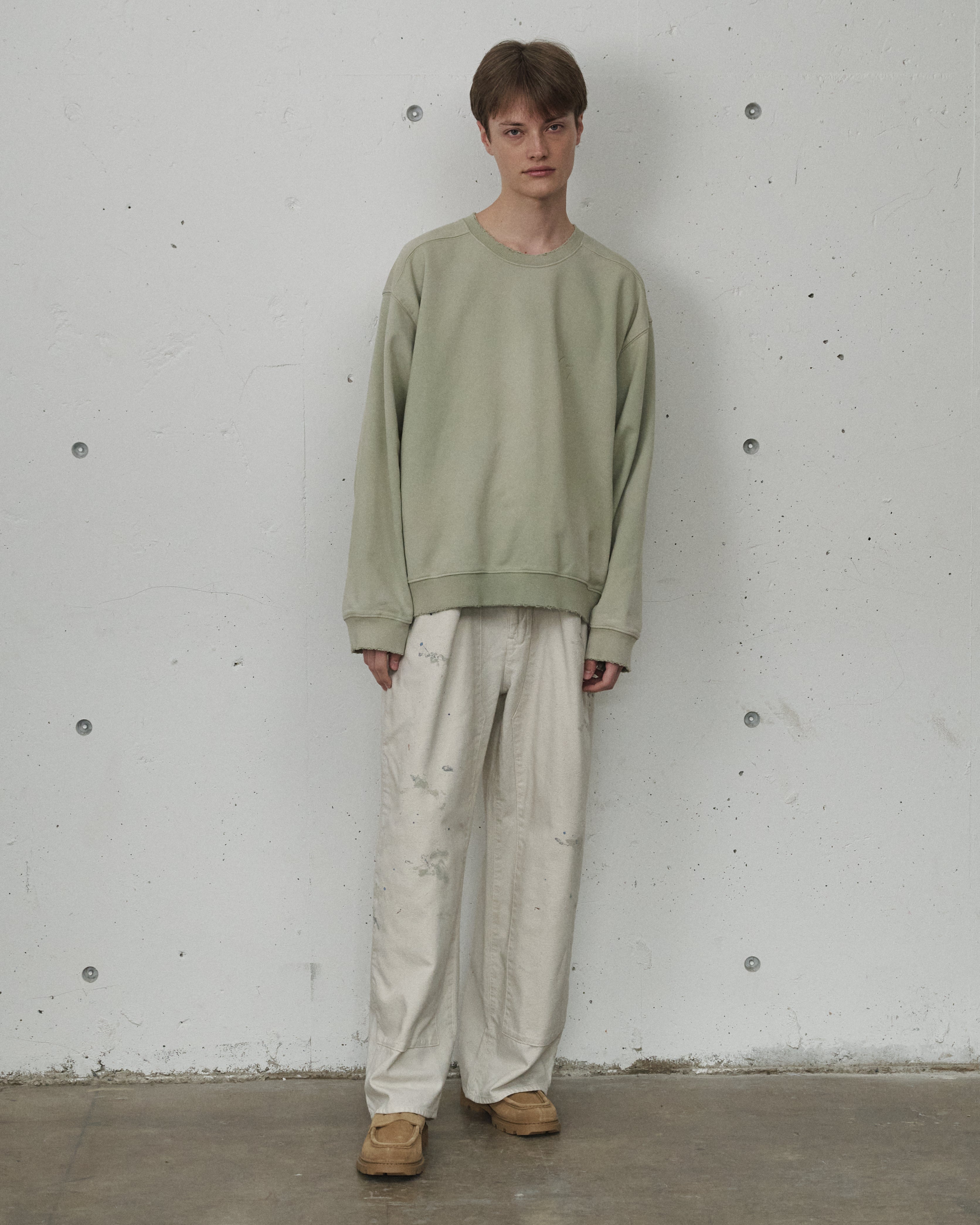 C/R DUCK DOUBLEKNEE PANTS(WHITE) – ANCELLM