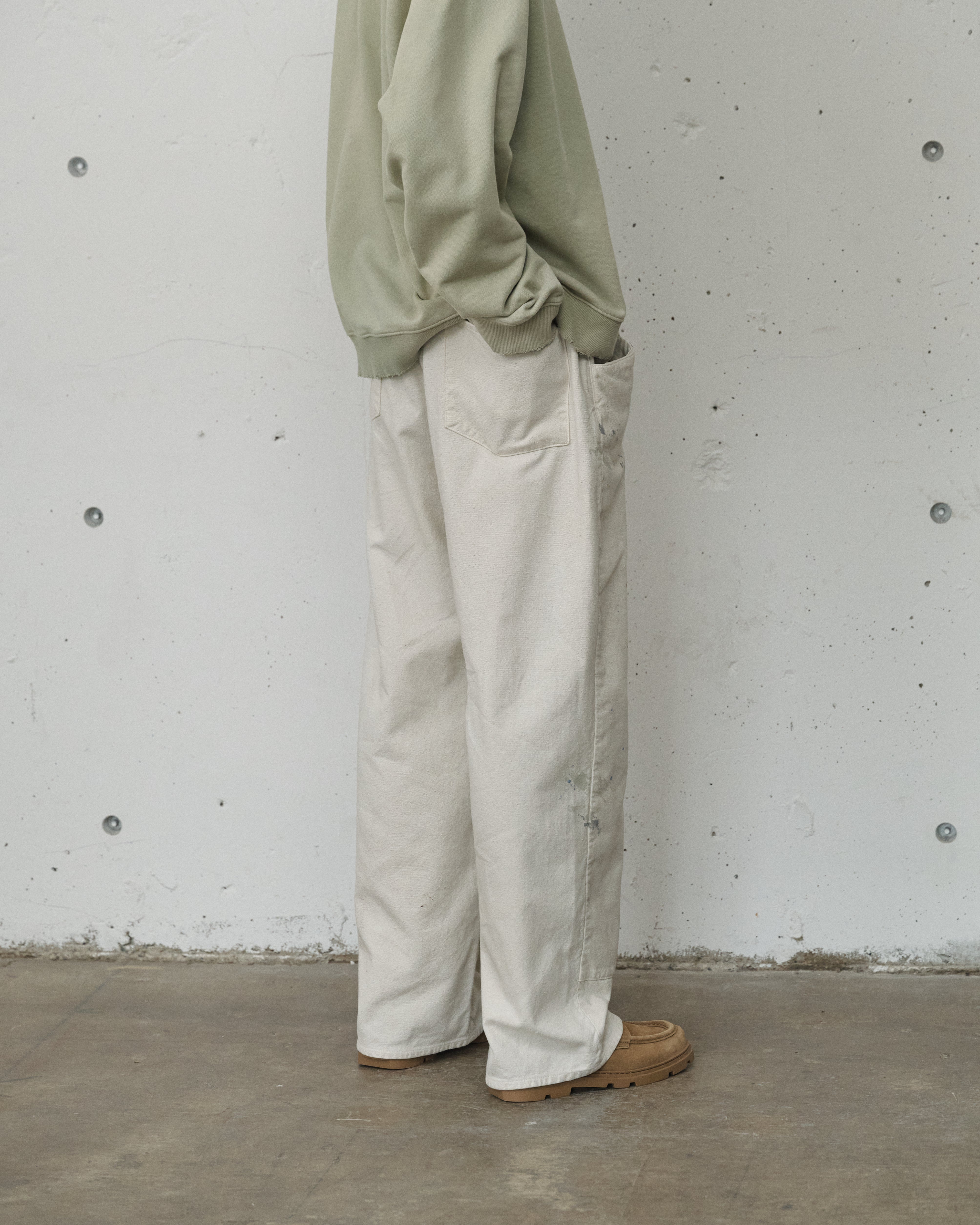 C/R DUCK DOUBLEKNEE PANTS(WHITE) – ANCELLM