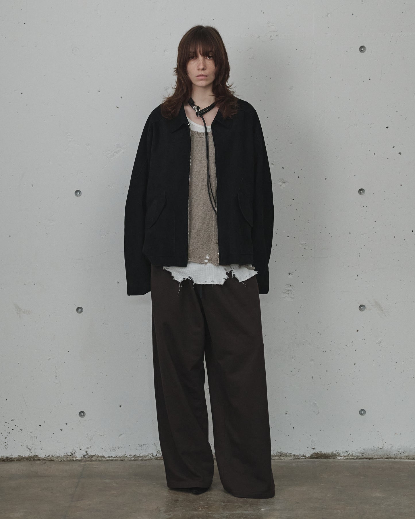 GEEP LEATHER JACKET(BLACK)