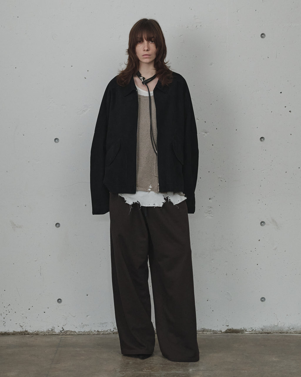 GEEP LEATHER JACKET(BLACK)