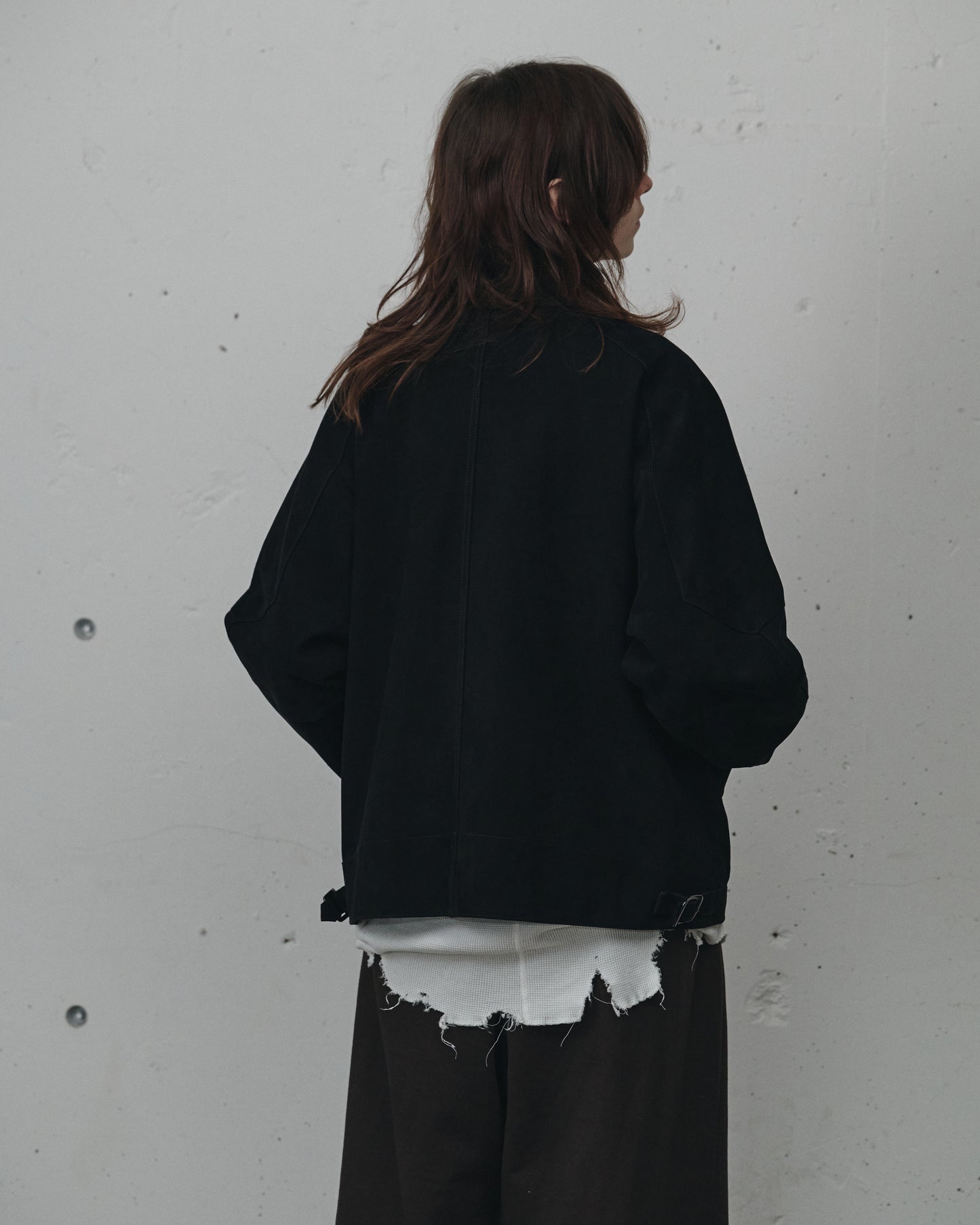 GEEP LEATHER JACKET(BLACK)