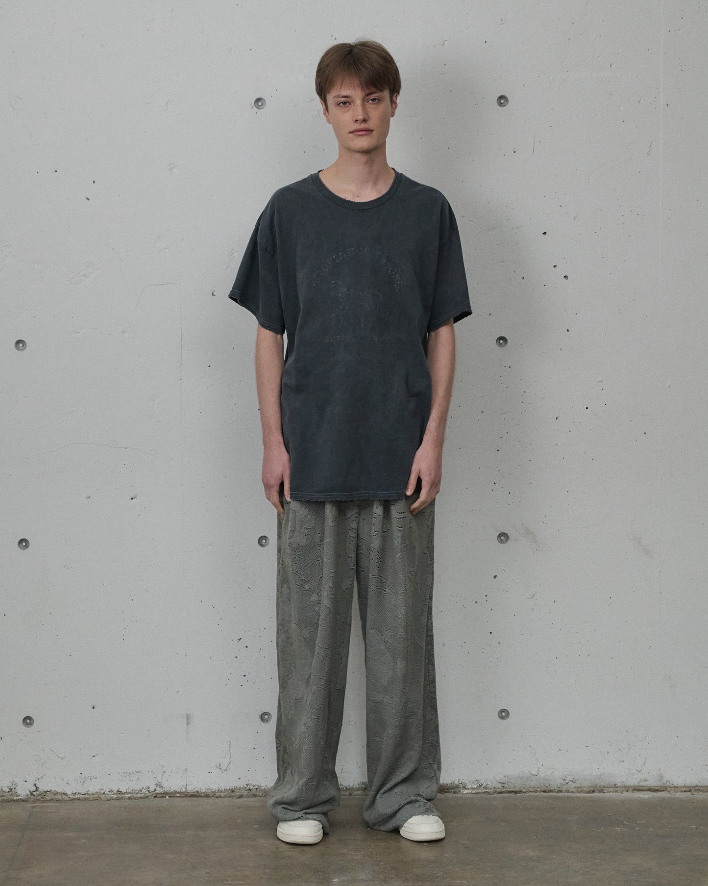 AGING LACE DOUBLE PANEL SLACKS(GRAY)