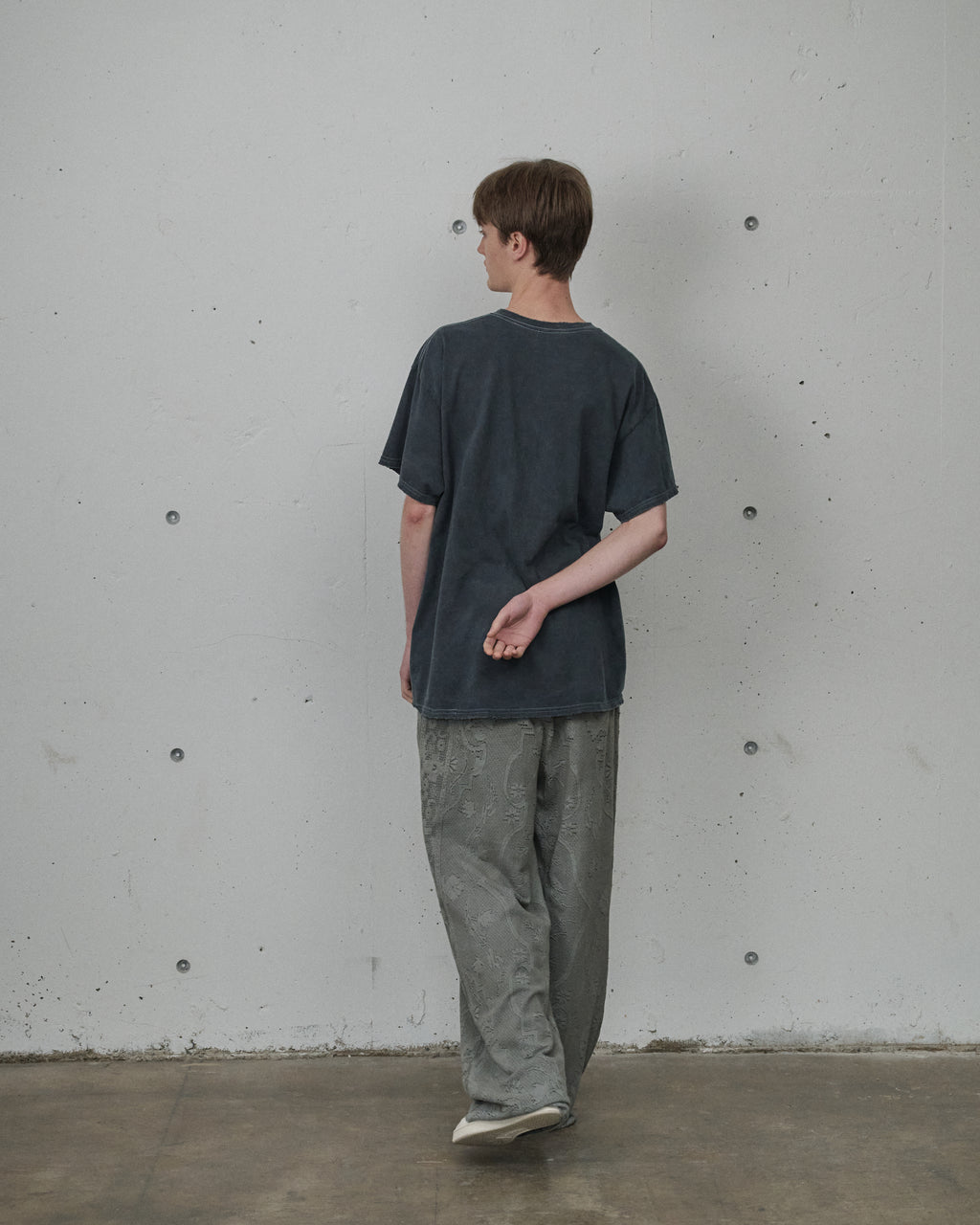 AGING LACE DOUBLE PANEL SLACKS(GRAY)