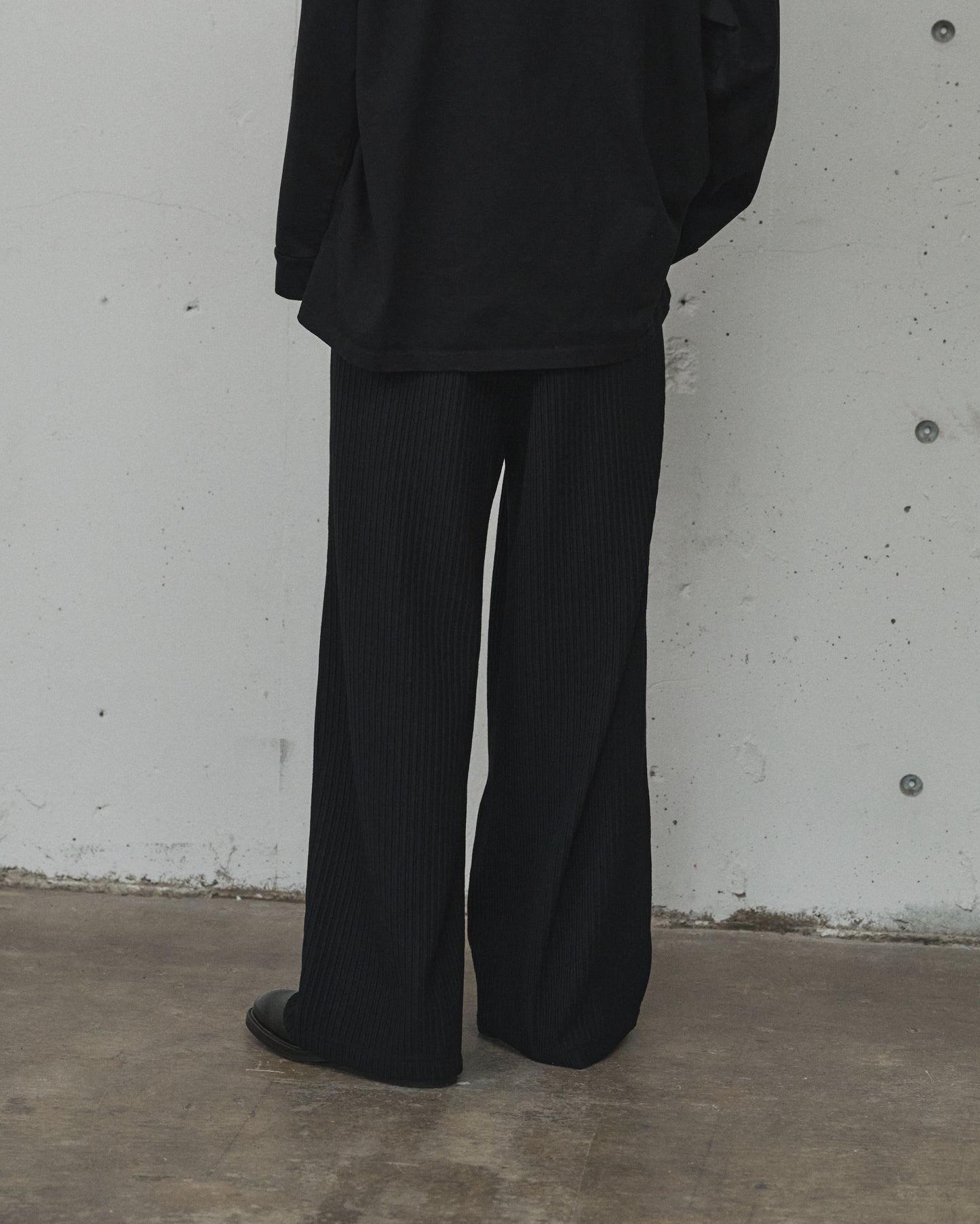 WIDE EASY PANTS(BLACK)