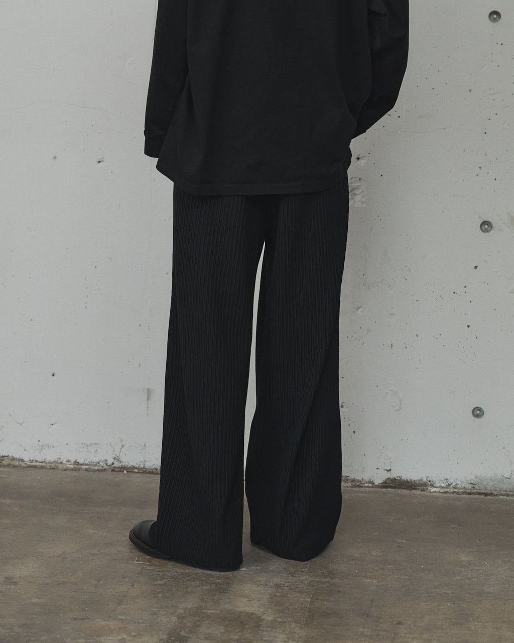 WIDE EASY PANTS(BLACK)