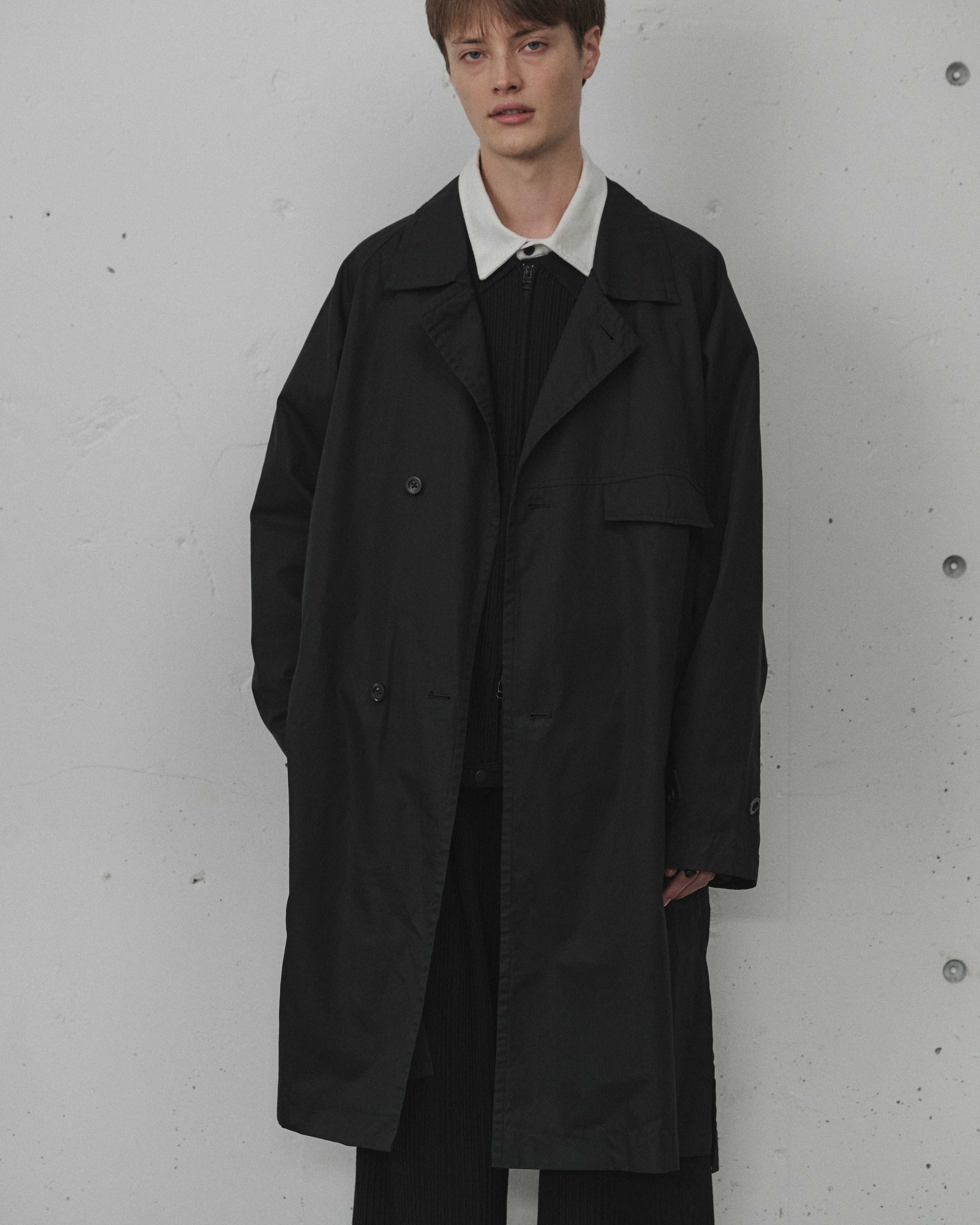 SINGLE BREASTED COLLAR COAT(BLACK) – ANCELLM