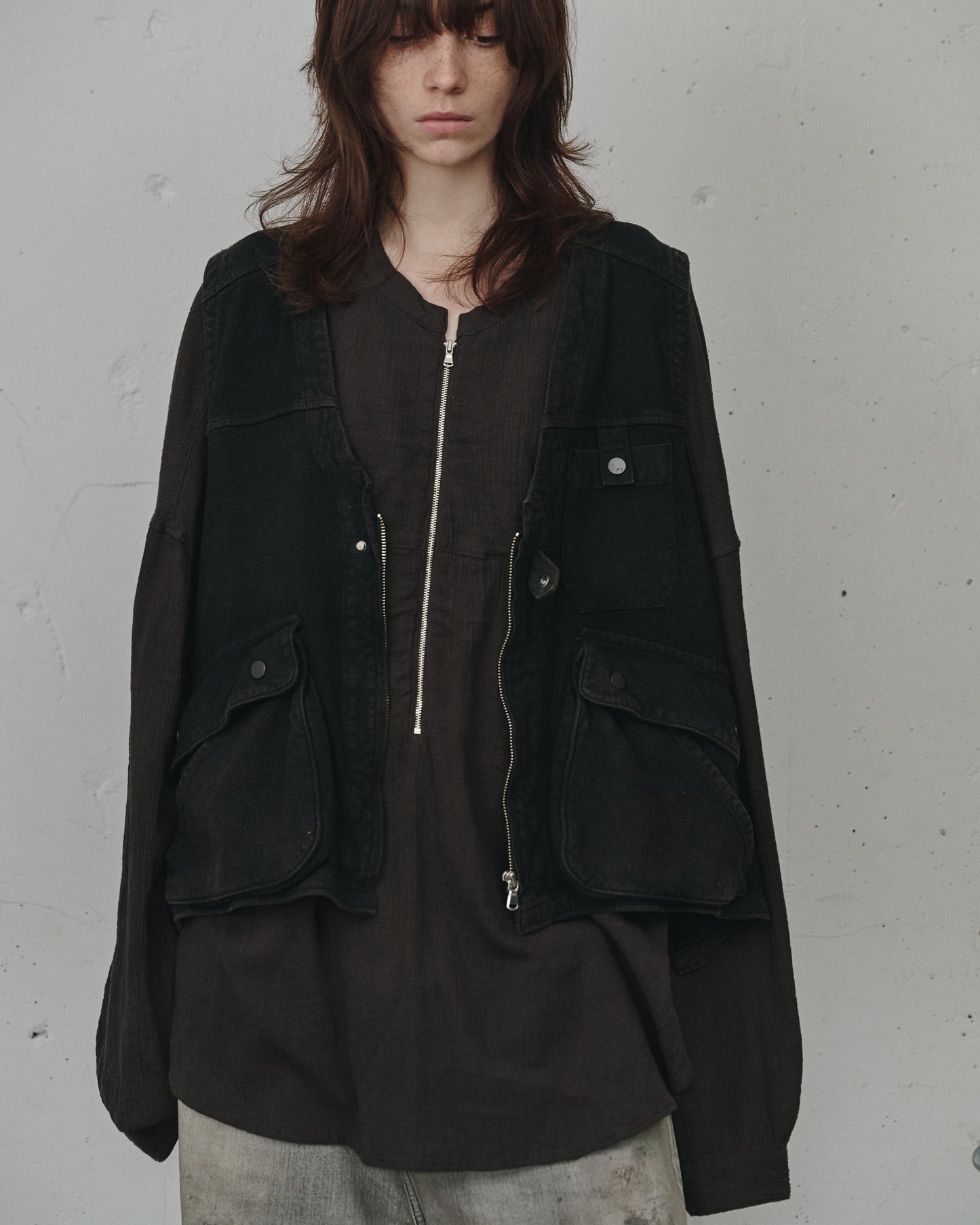 C/R DUCK UTILITY VEST(BLACK)