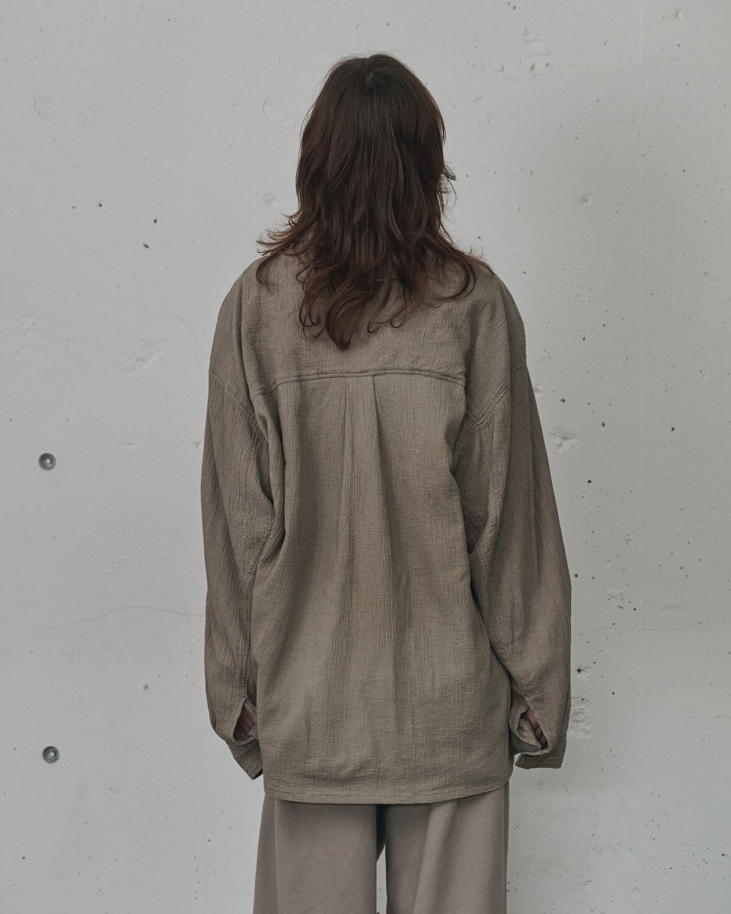 CREPE SHIRT JACKET(GREIGE)