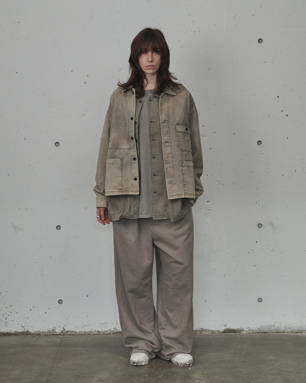 2TUCK SWEAT PANTS(GREIGE)