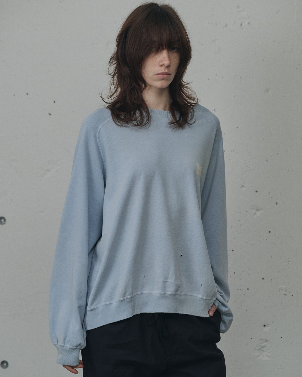 LIGHT LOOP SWEAT SHIRT(SAX)