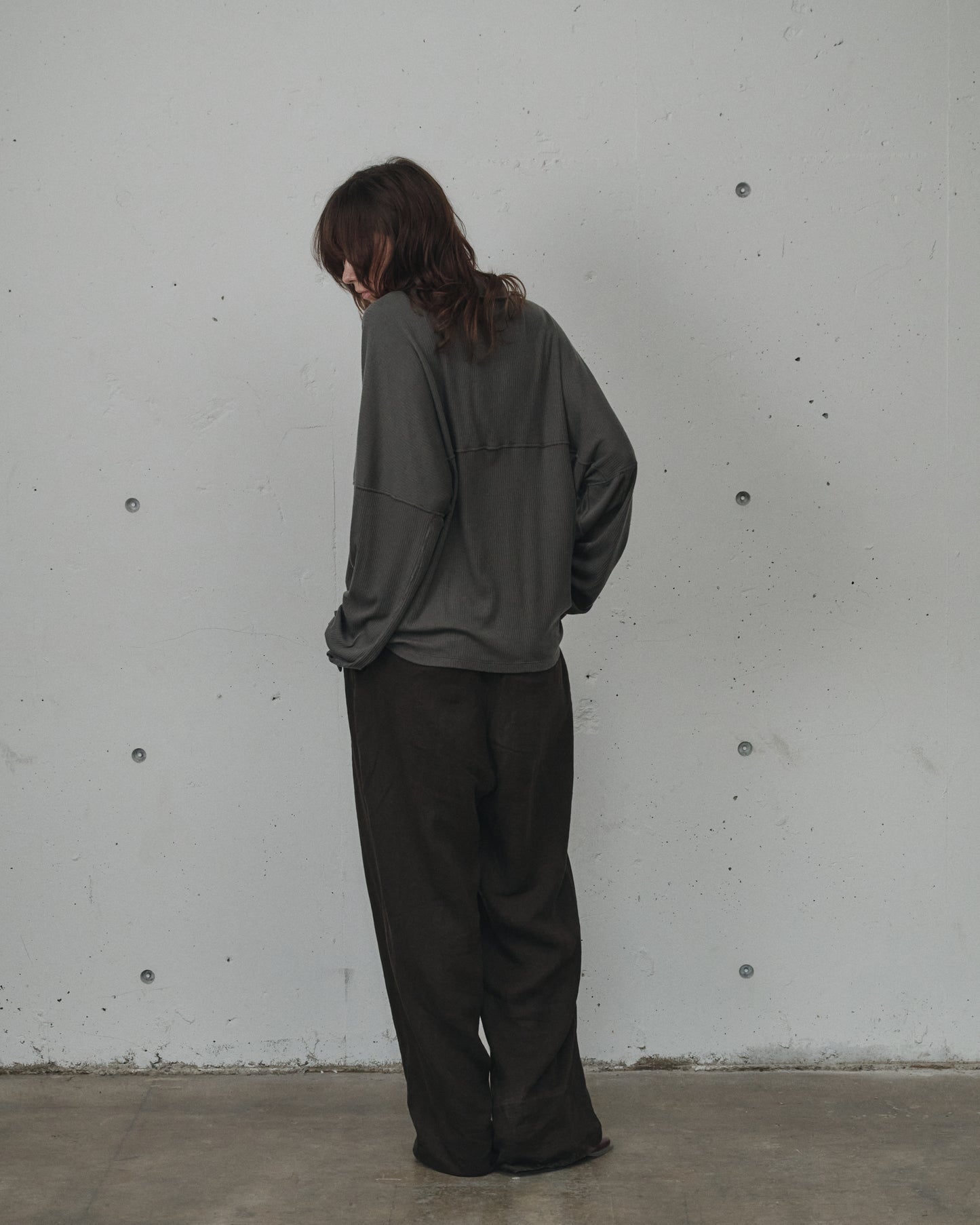 CAS/SIL KIMONO KNIT SHIRT(GRAY)