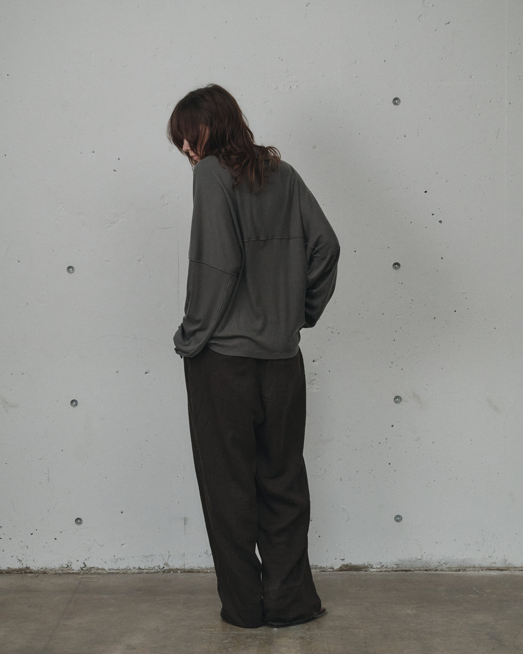 CAS/SIL KIMONO KNIT SHIRT(GRAY)