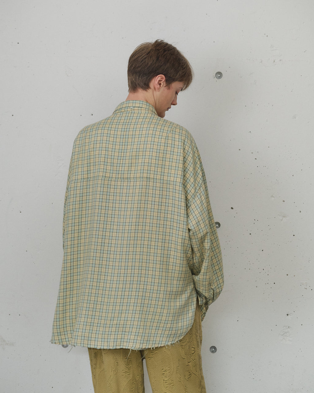 BOW-TIE CHECK SHIRT(CREAM)