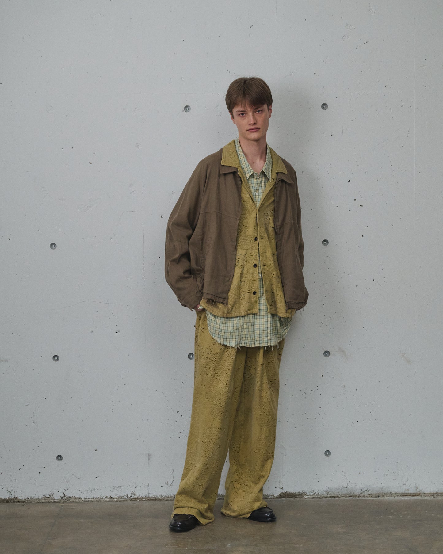 L/N ZIPUP SHIRT JACKET(BROWN)