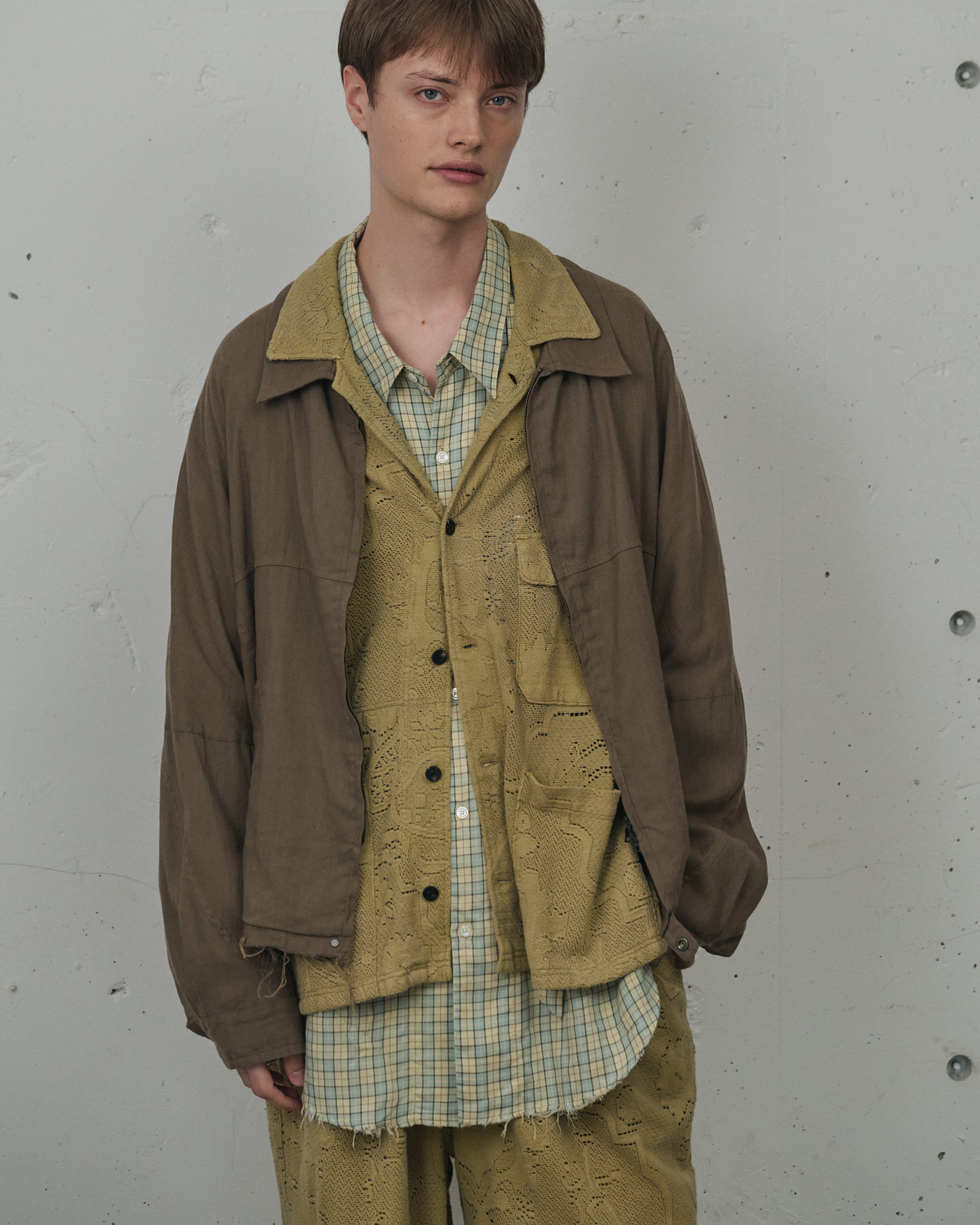 L/N ZIPUP SHIRT JACKET(BROWN) – ANCELLM
