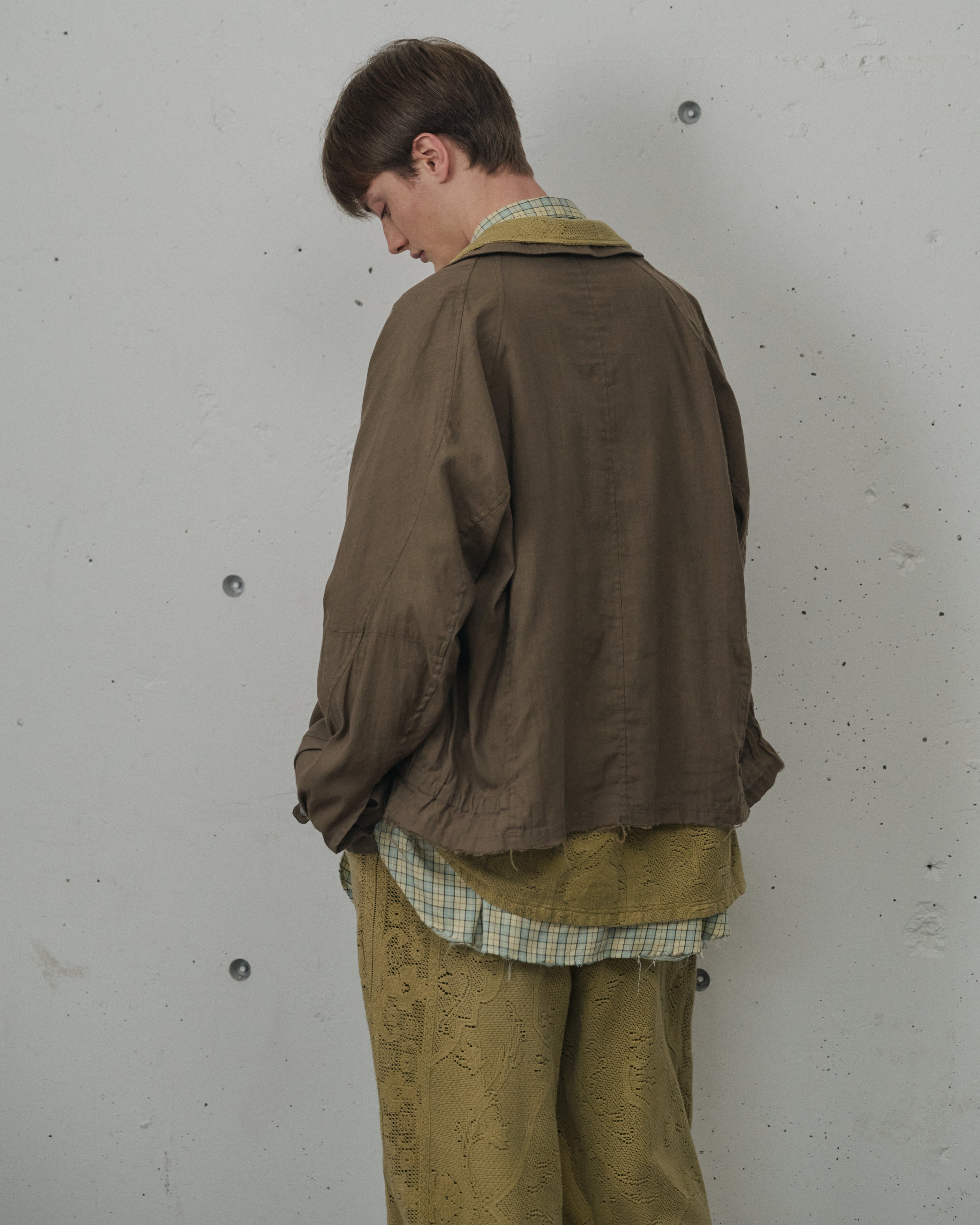 L/N ZIPUP SHIRT JACKET(BROWN) – ANCELLM