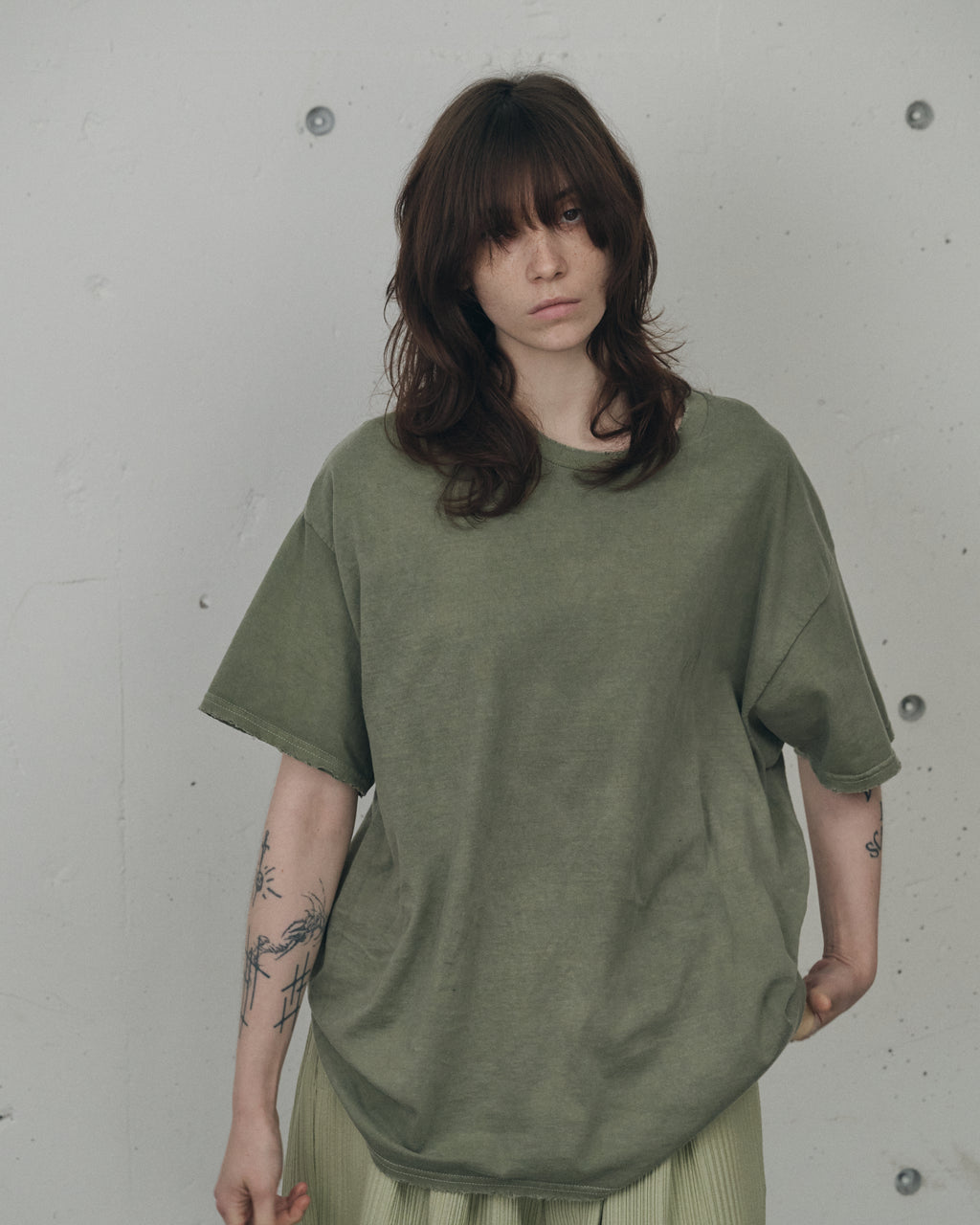 ア*君様 ANCELLMTシャツ EMBROIDERY T-SHIRT(GRAYMINT) – ANCELLM