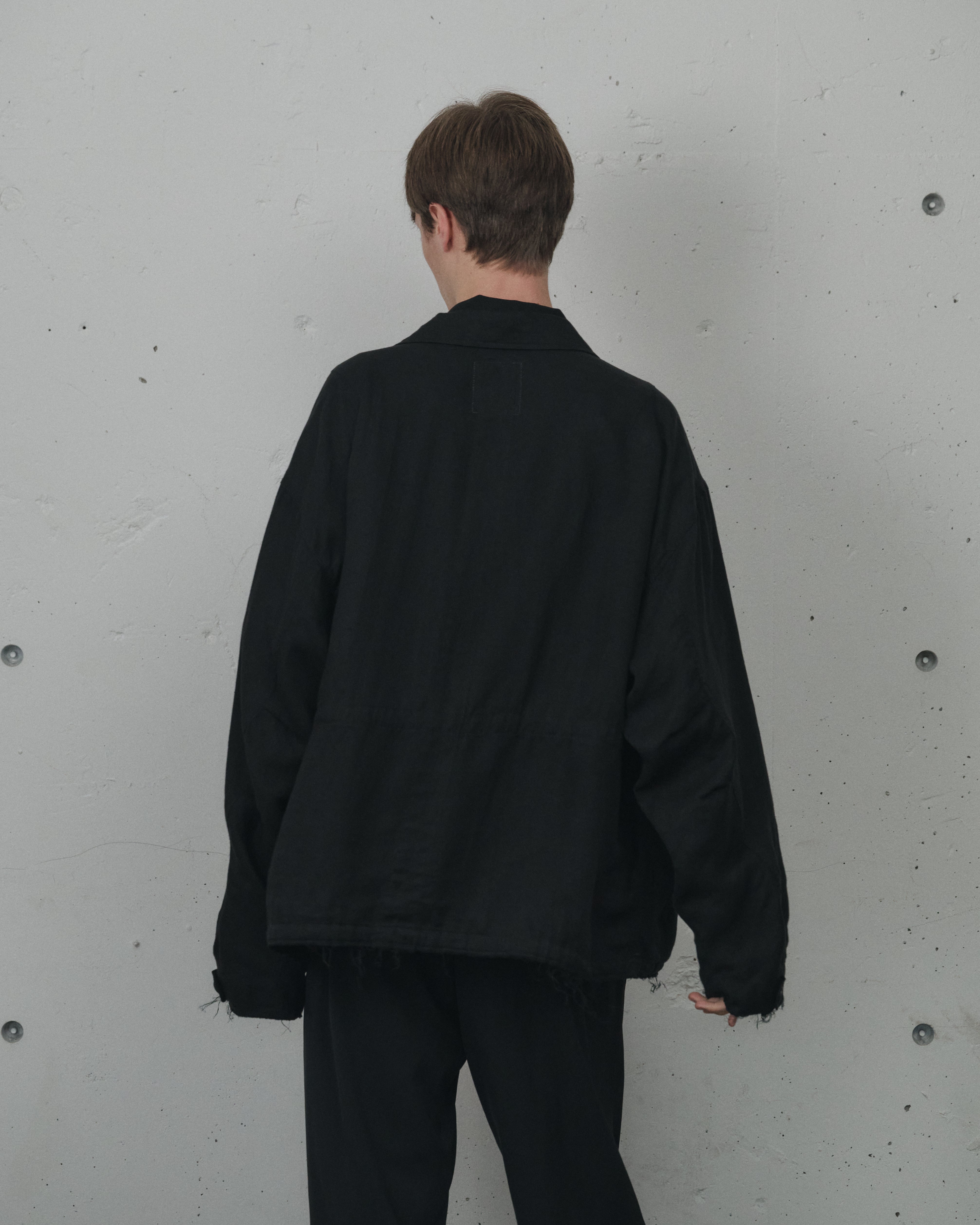アンセルム LINEN FIELD JAKET 100/S LINEN FIELD JACKET(BLACK) – ANCELLM