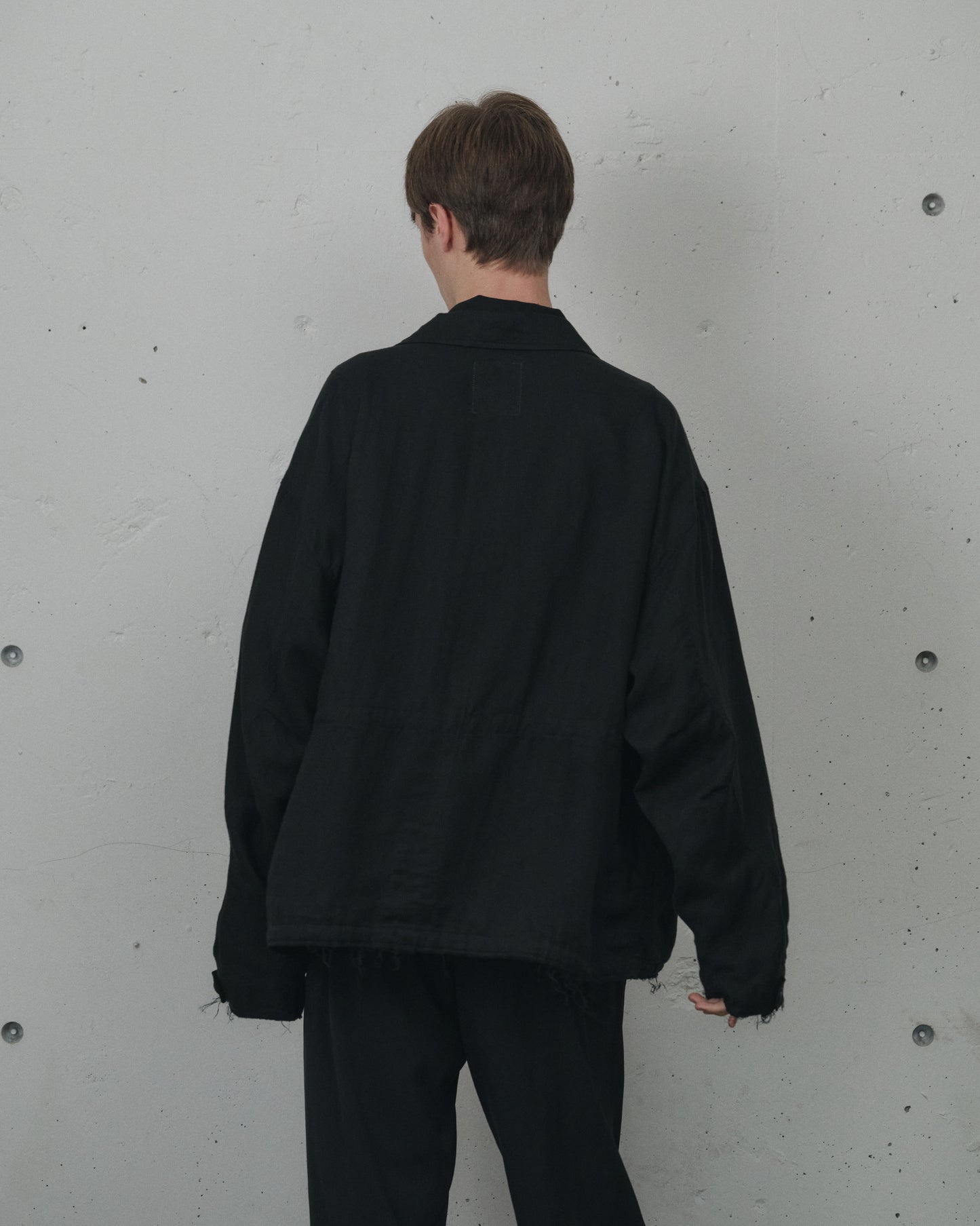 100/S LINEN FIELD JACKET(BLACK)
