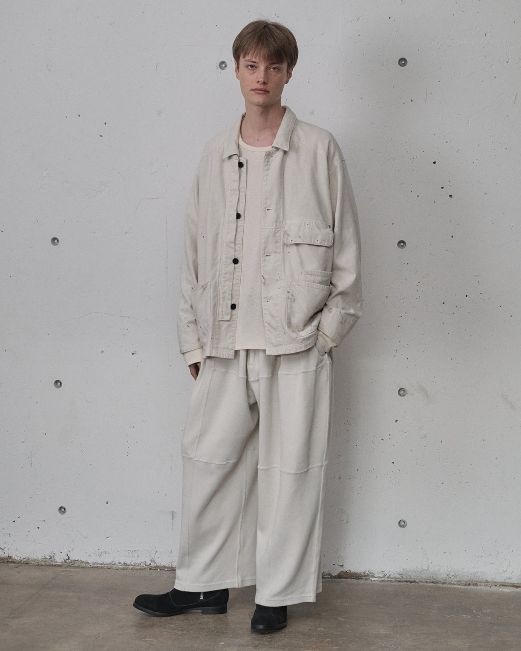 C/R DUCK COVERALL JACKET(WHITE) – ANCELLM