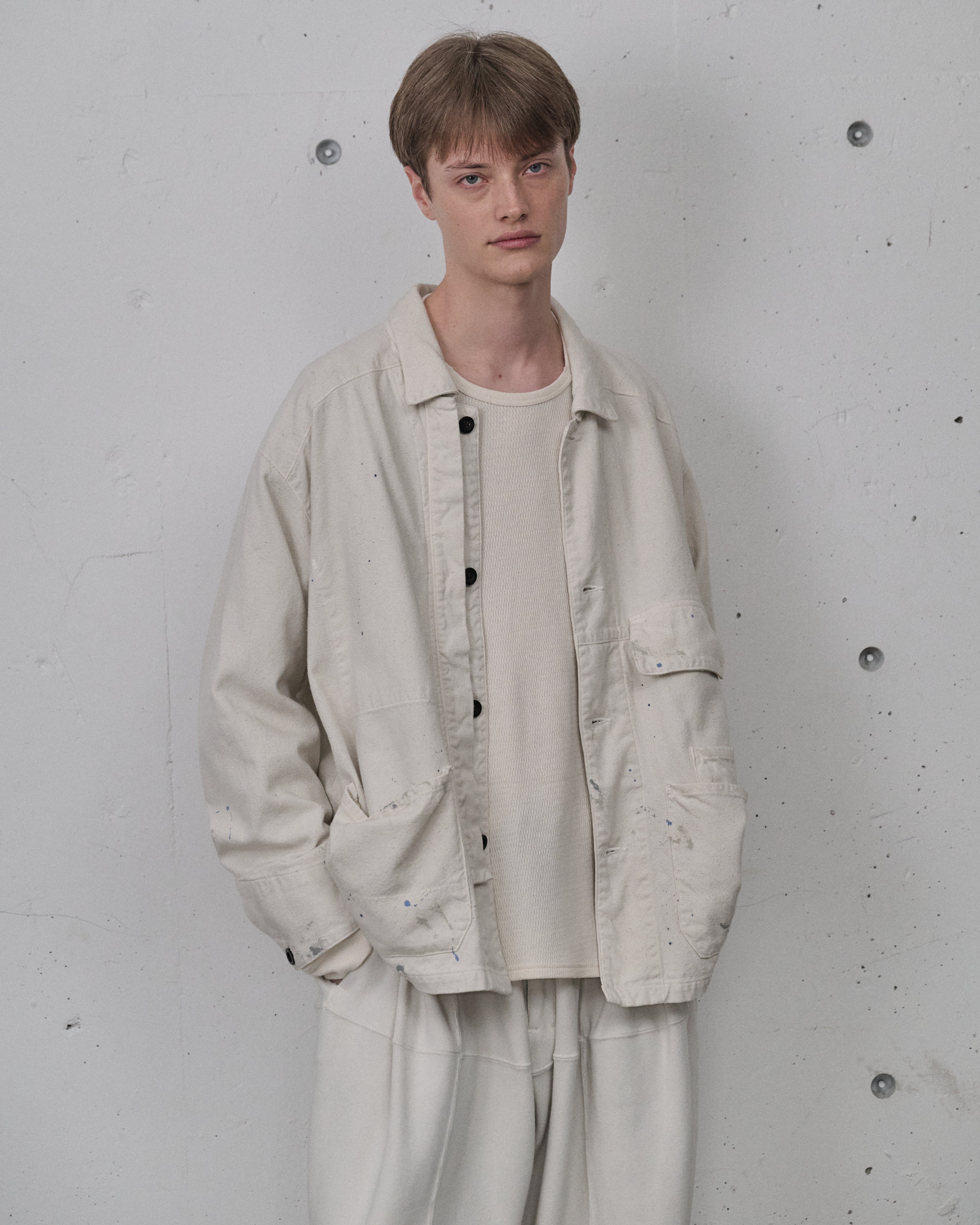 C/R DUCK COVERALL JACKET(WHITE) – ANCELLM