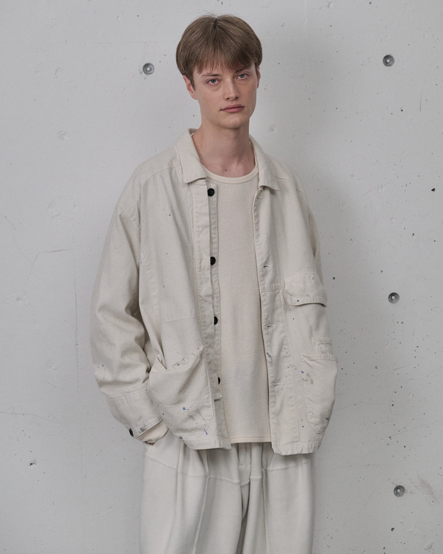 C/R DUCK COVERALL JACKET(WHITE)