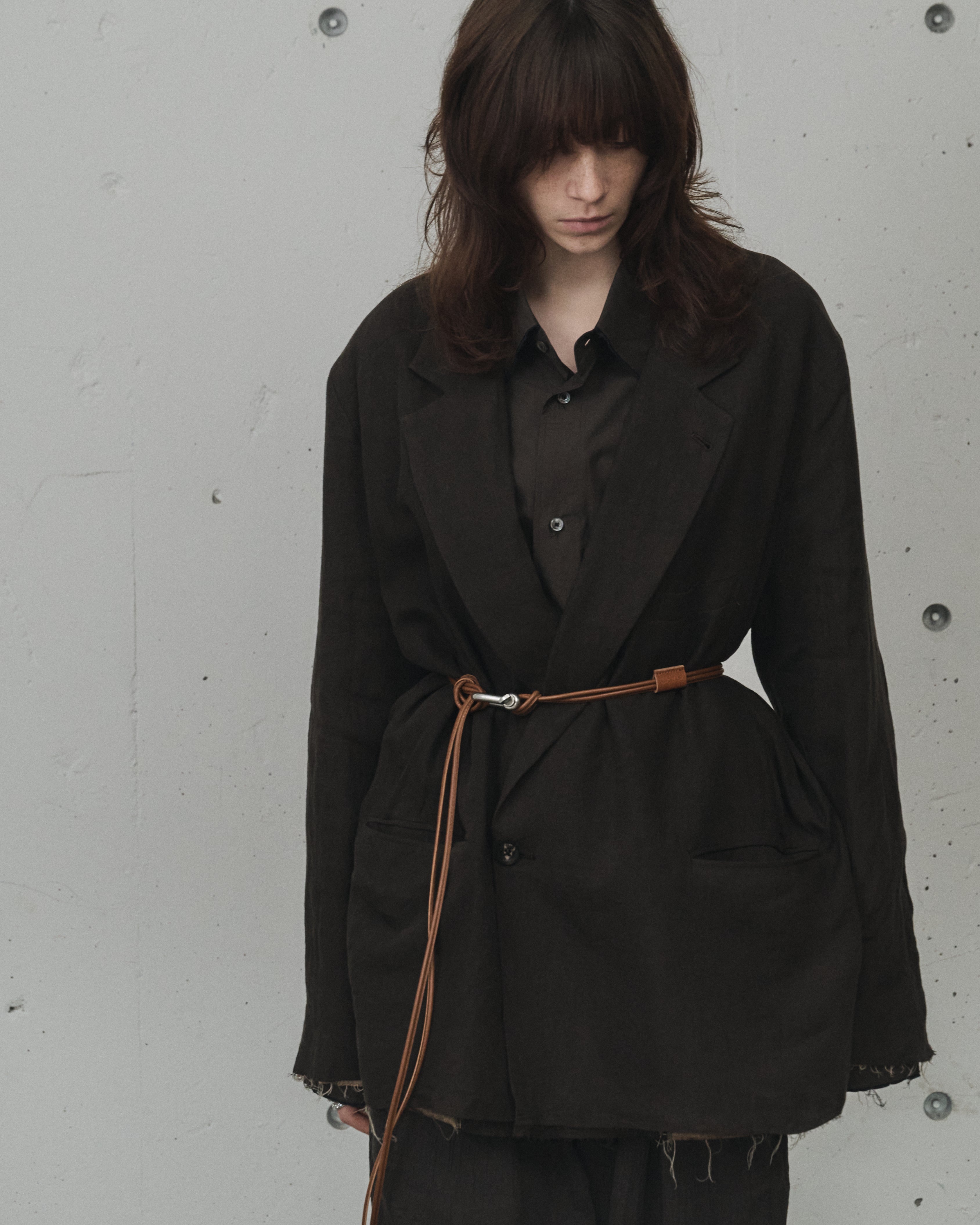 LEATHER ROPE BELT (BROWN) – ANCELLM