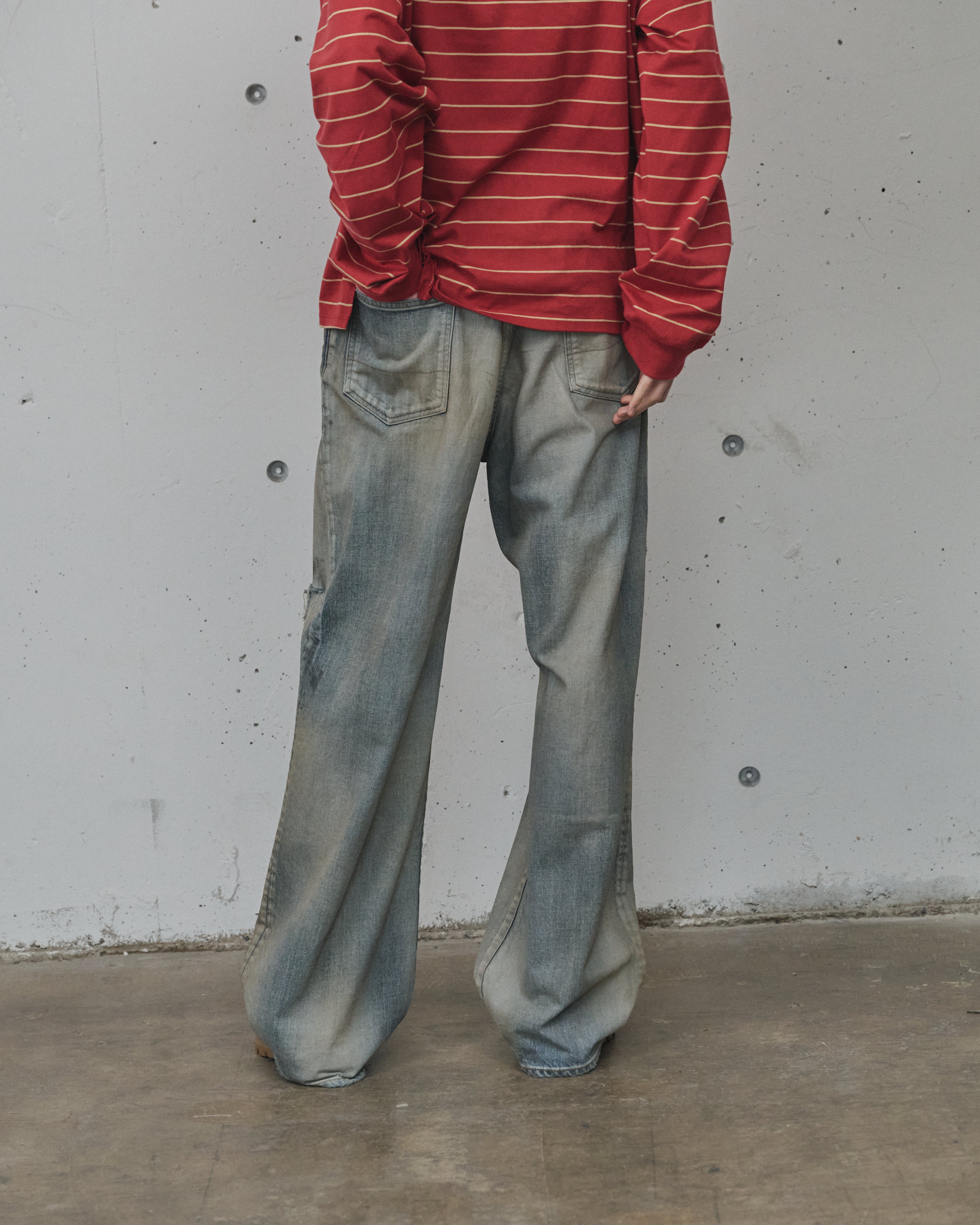 CRASH MIDDLE STRAIGHT 5P DENIM PANTS(INDIGO) – ANCELLM