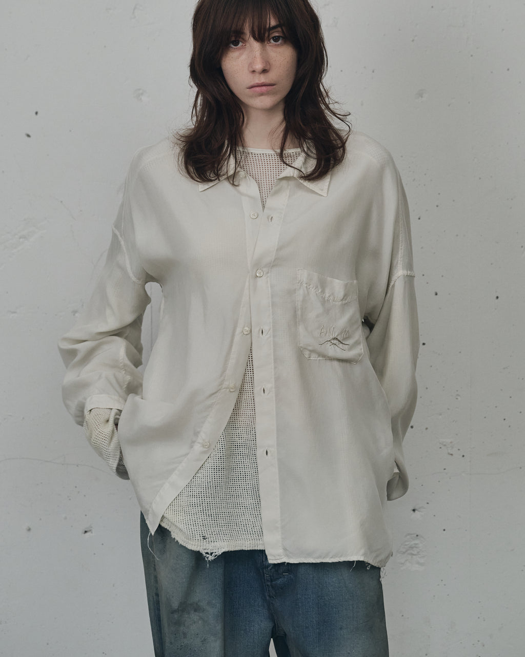EMBROIDERED SOUVENIR SHIRT(WHITE)