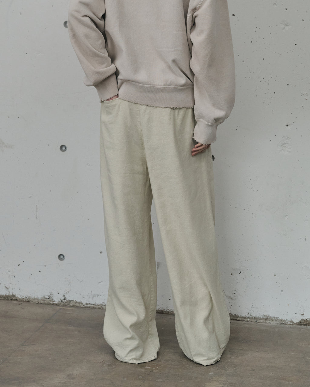 S/L TUCK EASY SLACKS(D.WHITE)