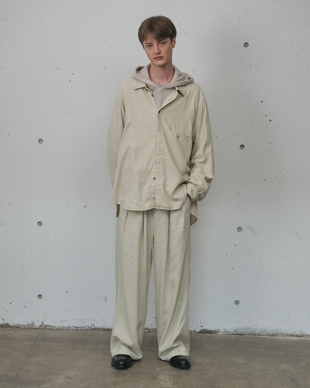 L/S NEP BOXY SHIRT(D.WHITE)