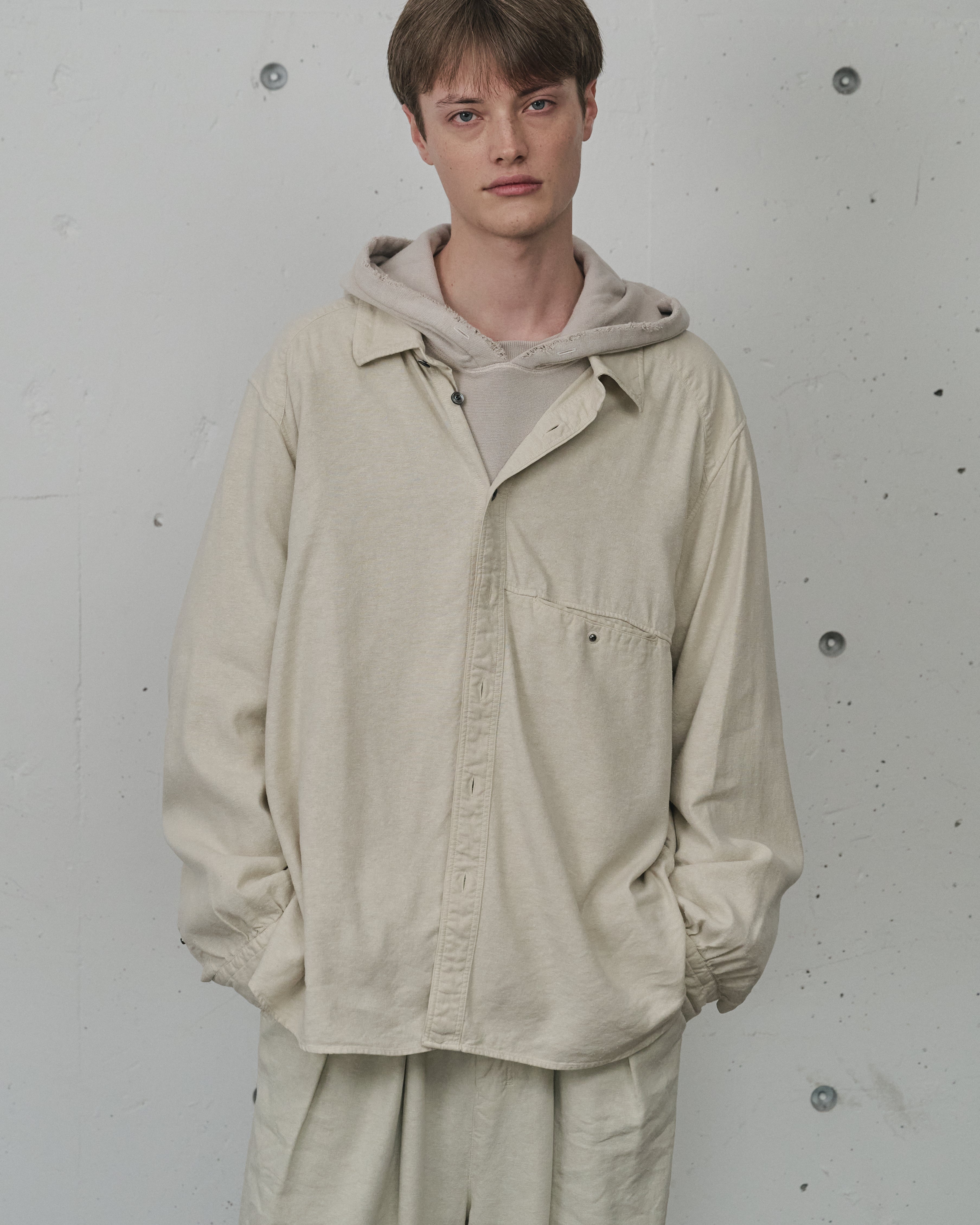 L/S NEP BOXY SHIRT(D.WHITE) – ANCELLM