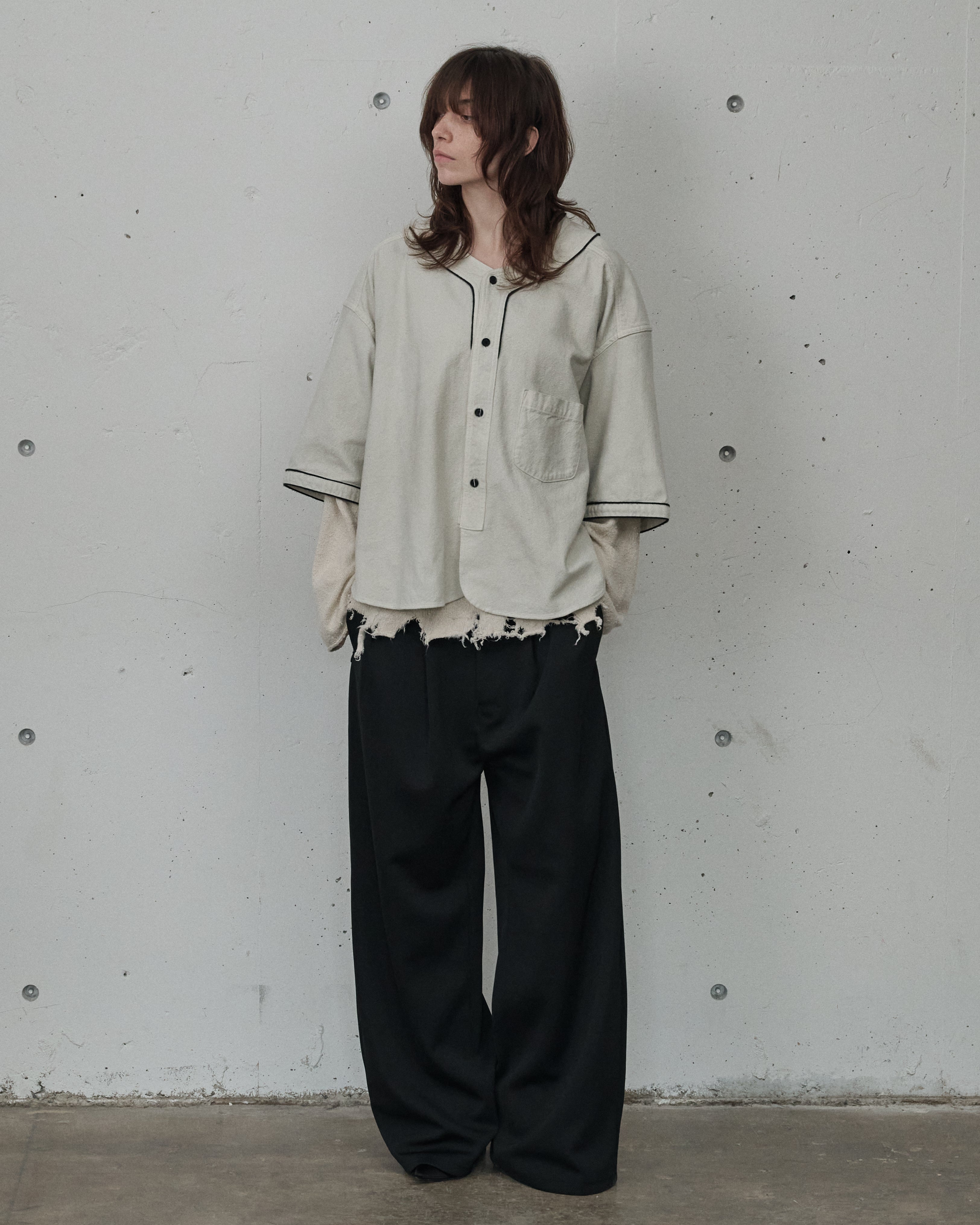 TRACK WIDE PANTS(BLACK) – ANCELLM