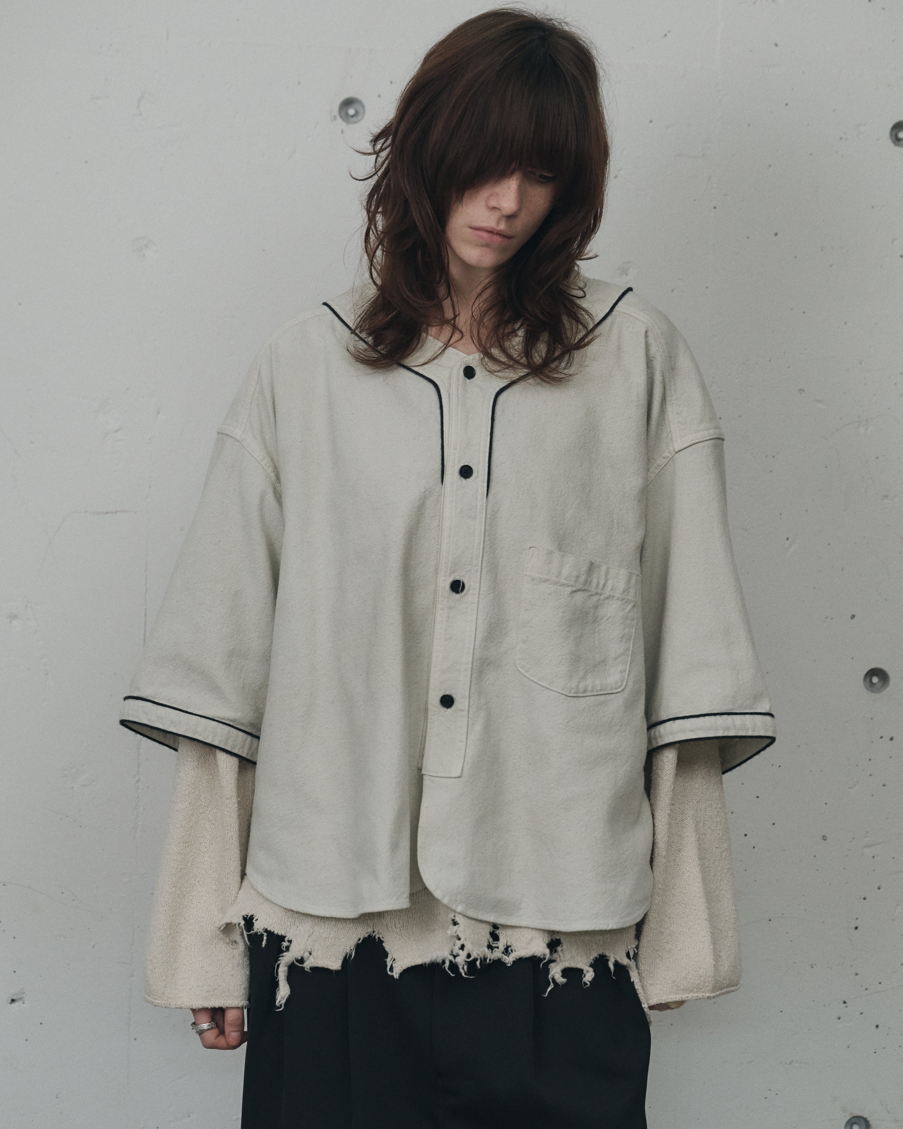 BASEBALL SHORT SLEEVE SHIRT(OFF) – ANCELLM