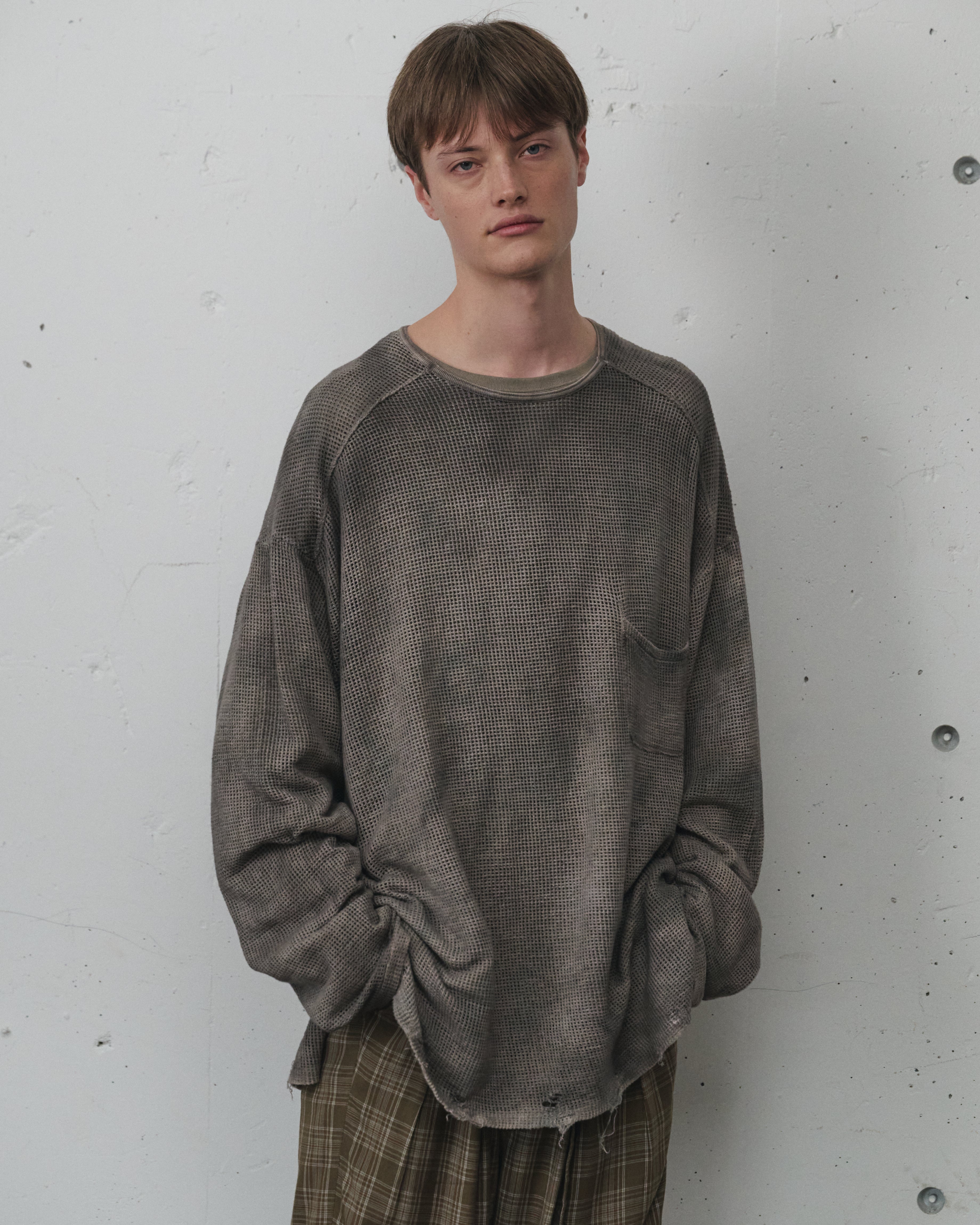 ancellm UNEVENNESS MESH LS (BLACK) メッシュ UNEVENNESS MESH LS(BLACK) – ANCELLM